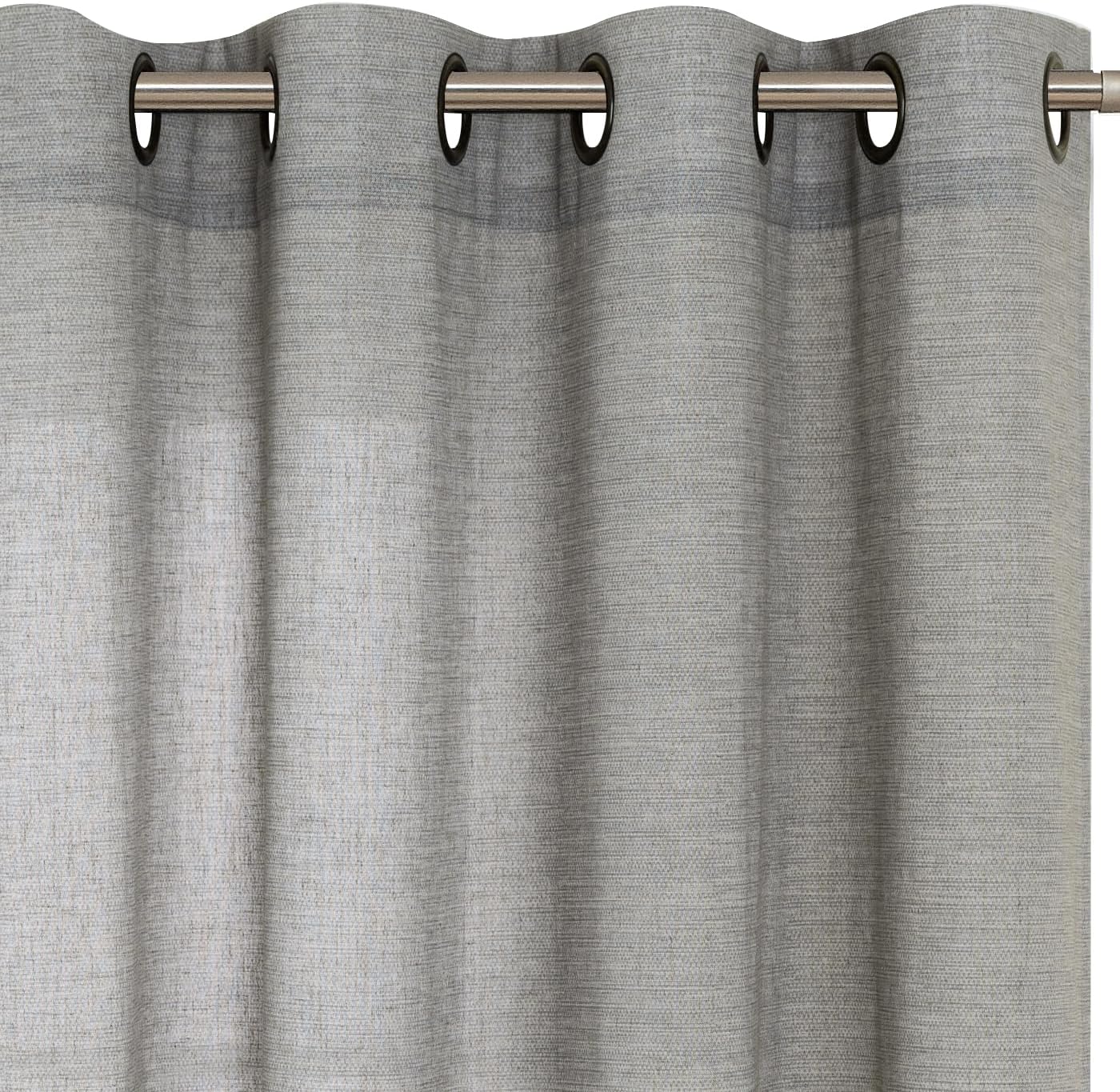 jinchan Cortinas de mezcla de lino y algodón para sala de estar, cortinas largas de privacidad con aspecto de lino, juego de tratamiento de ventana