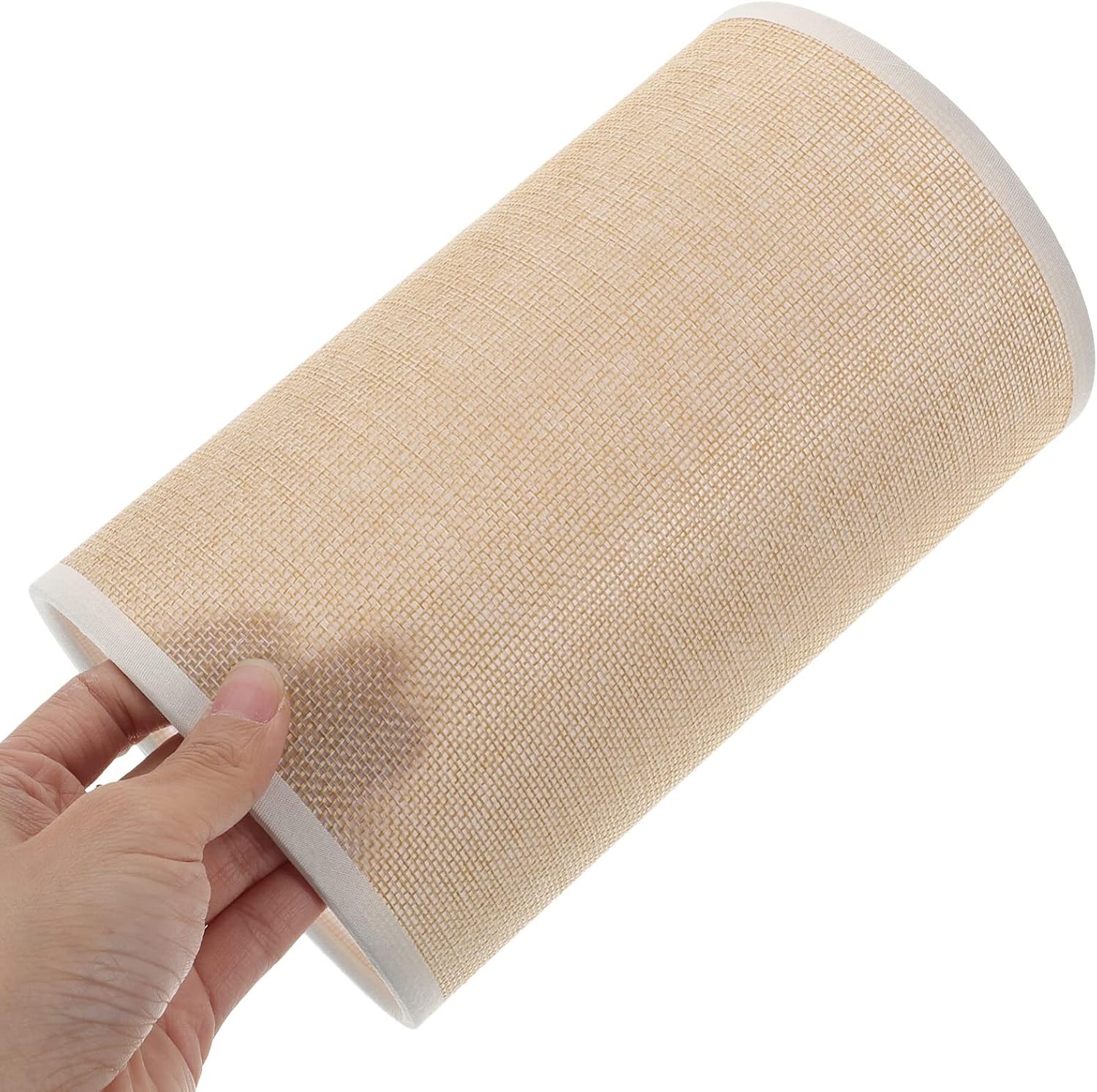 BESPORTBLE Lámpara de mesa Lámpara colgante Pantalla de tambor de lino Pantalla de lámpara de mesita de noche, pantalla de lámpara cilíndrica,