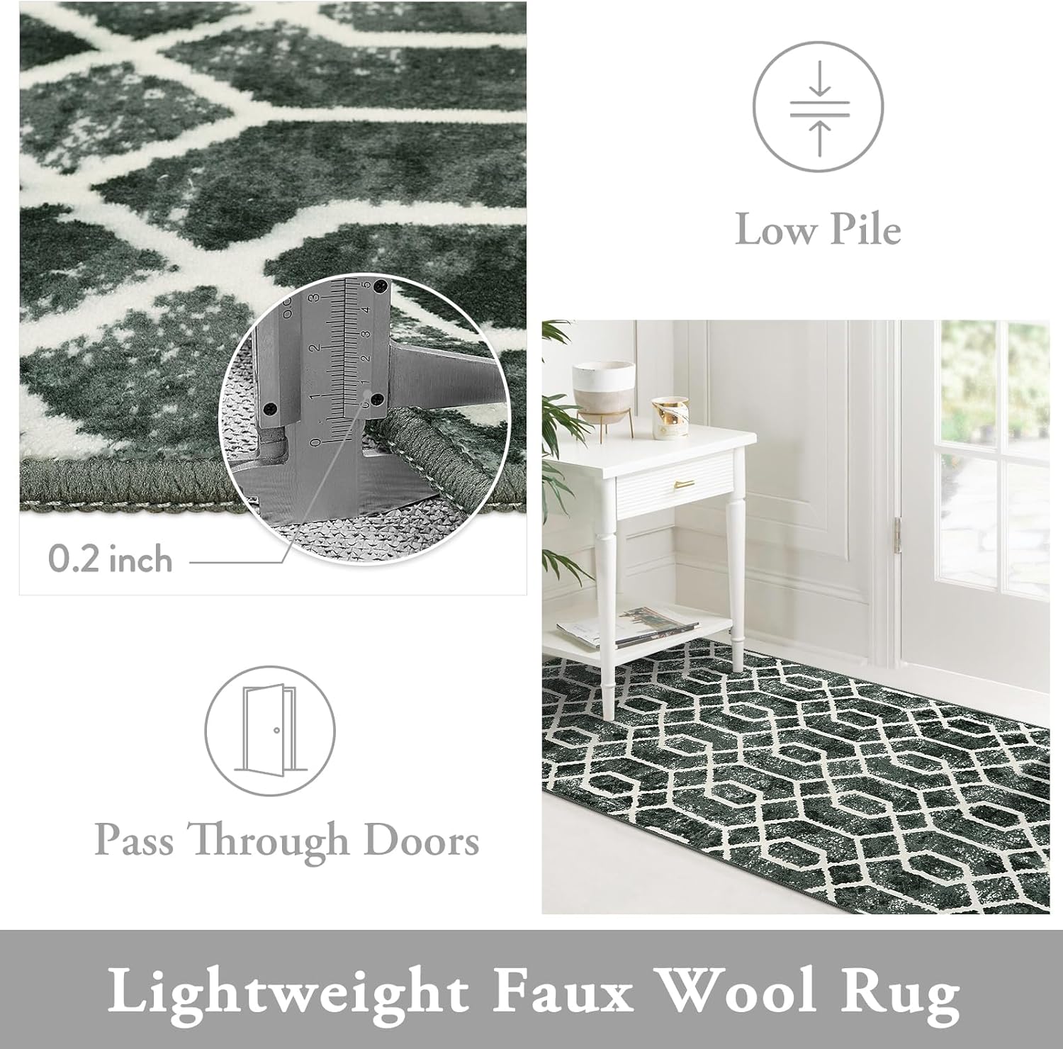 Lahome Alfombras marroquíes de baño, 2 x 3 pies, lavables, para entrada, envejecidas, antideslizantes, para piso, tapete para puerta, dormitorio,