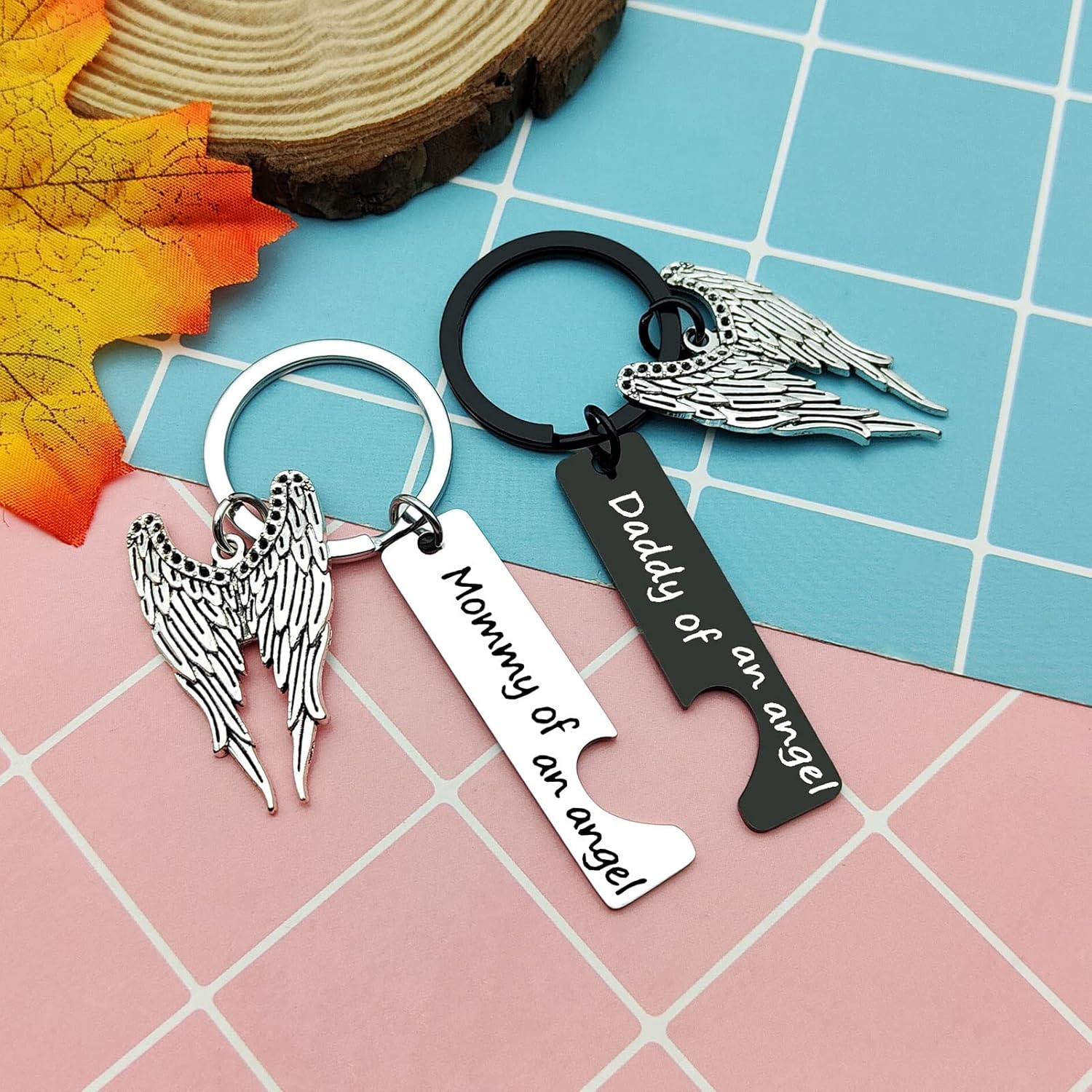 Heigebi Llavero conmemorativo para bebé, regalos de condolencias para pérdida de bebé, recuerdo para la pérdida del hijo de papá, mamá