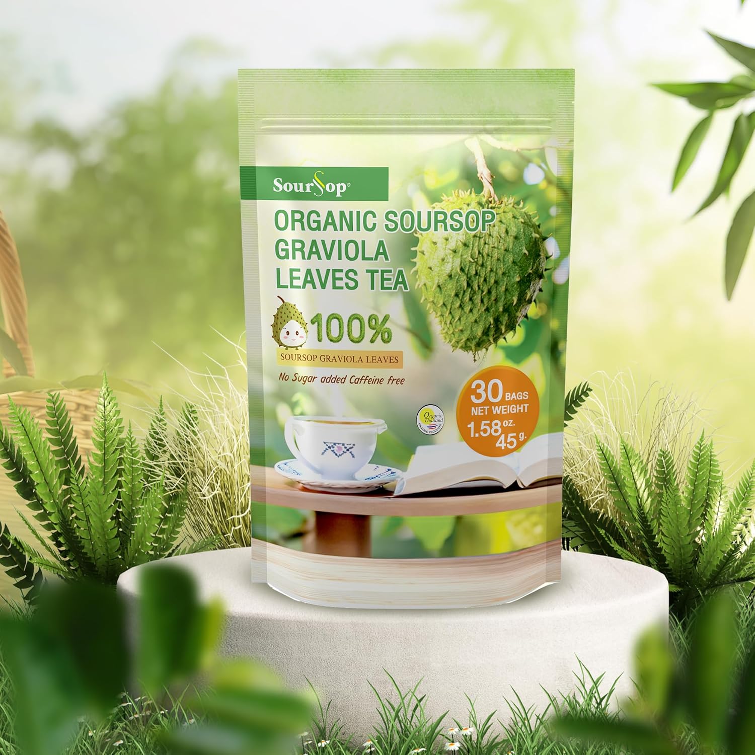 Té orgánico de hojas de graviola SourSop 30 bolsas