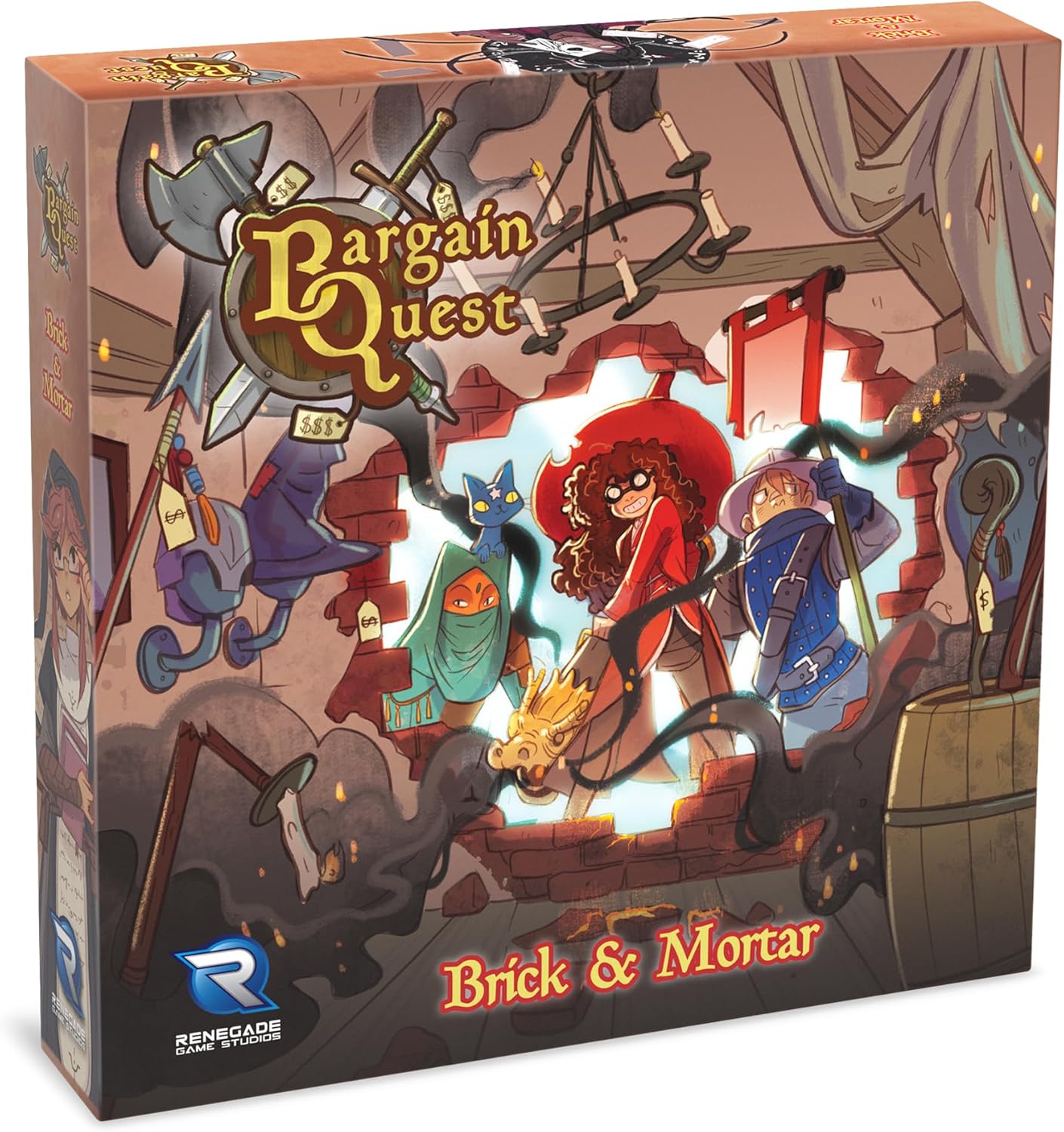 Renegade Game Studios Expansión de ladrillo y mortero de Bargain Quest