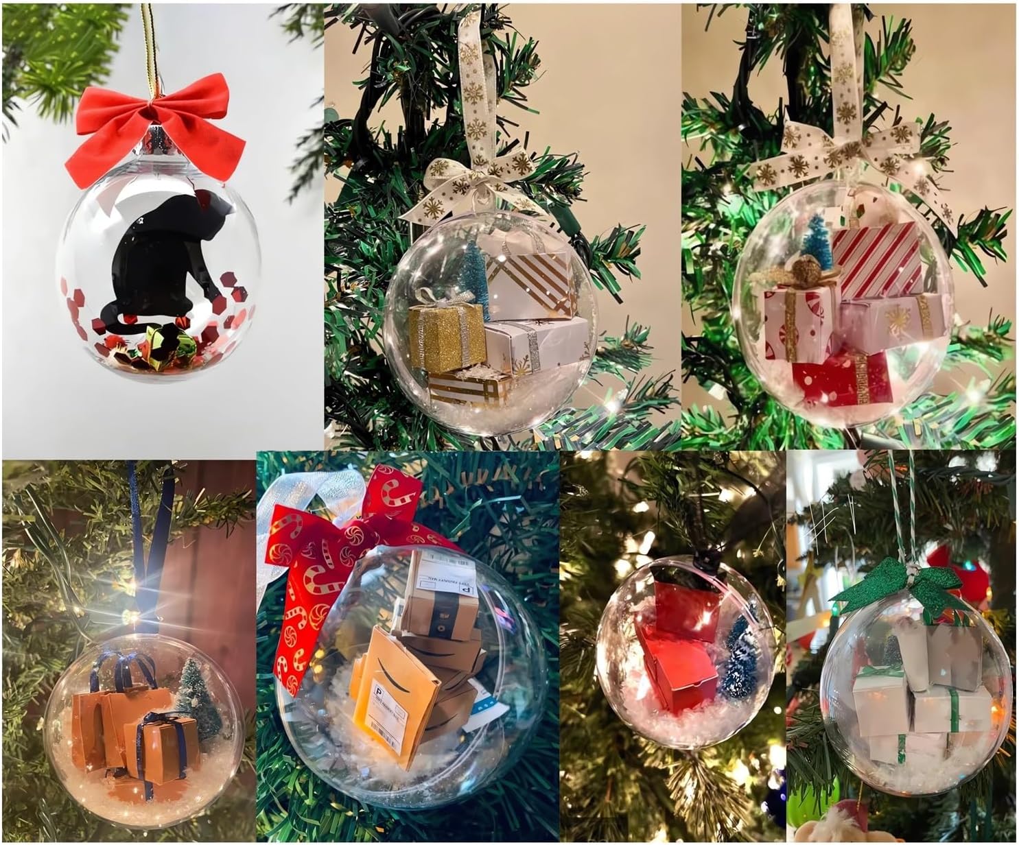 Adorno divertido 2023  Mini paquetes de adorno, mini caja exprés de Navidad, decoración de árbol, bolas de Navidad, decoración de Navidad para el