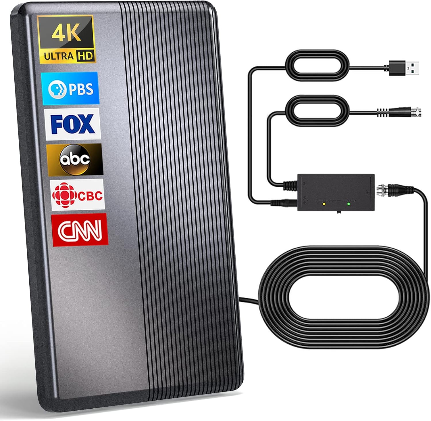 WUMINGLU – Antena de TV digital para Smart TV, para interiores y exteriores, más de 580 millas de largo alcance, velocidad 2024, 4K HD, TV,