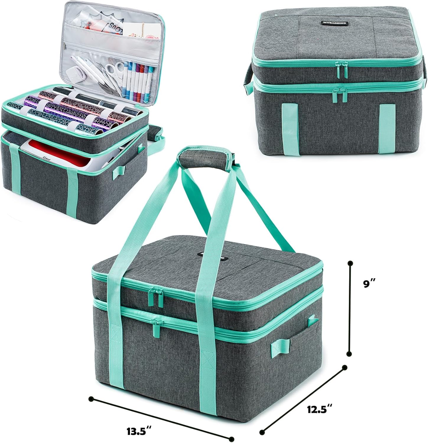 Estuche de transporte de doble capa para Cricut EasyPress 2 (12 x 10), máquina de prensa de calor HTVRONT, bolsa de prensa térmica resistente,