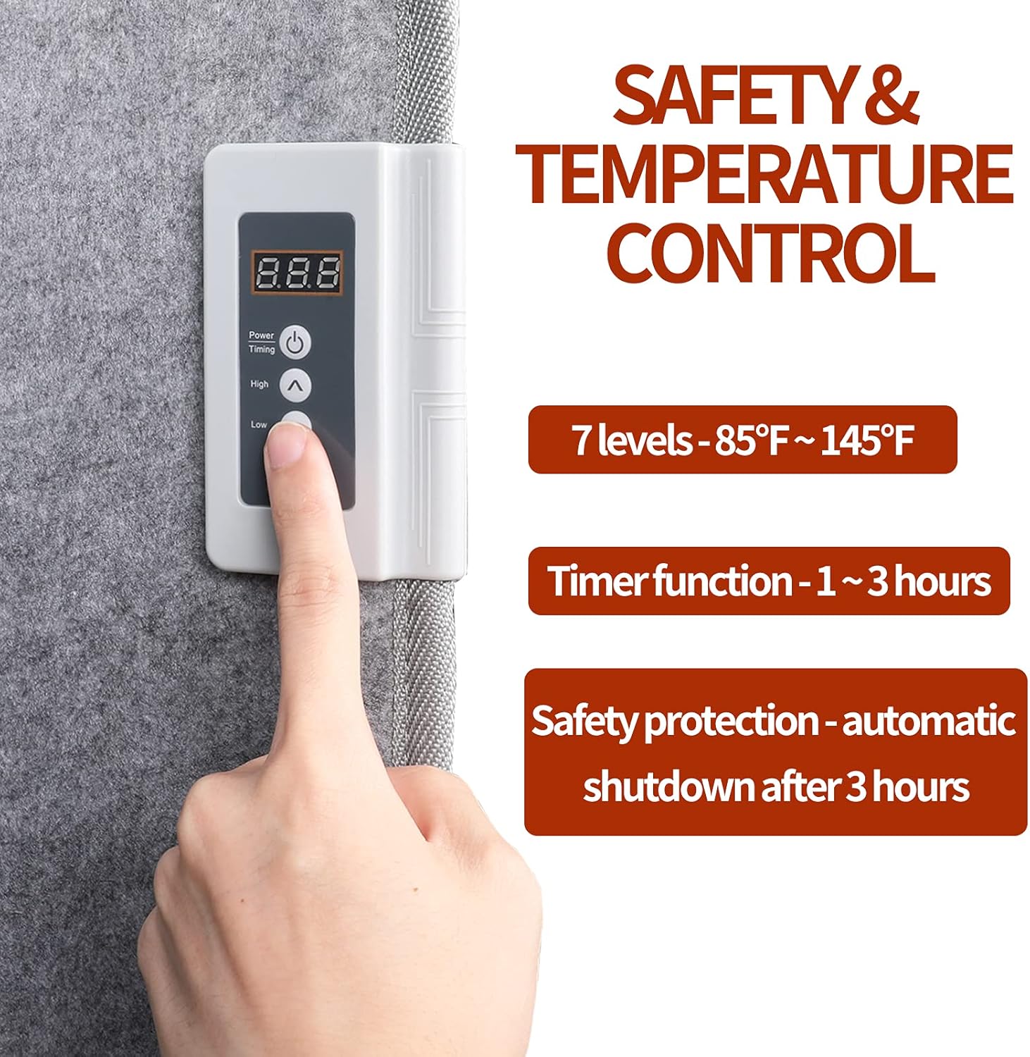 Calentador eléctrico portátil con temporizador, calor extra para piernas, tobillos, pies, plegable, portátil y silencioso, para oficina, debajo del