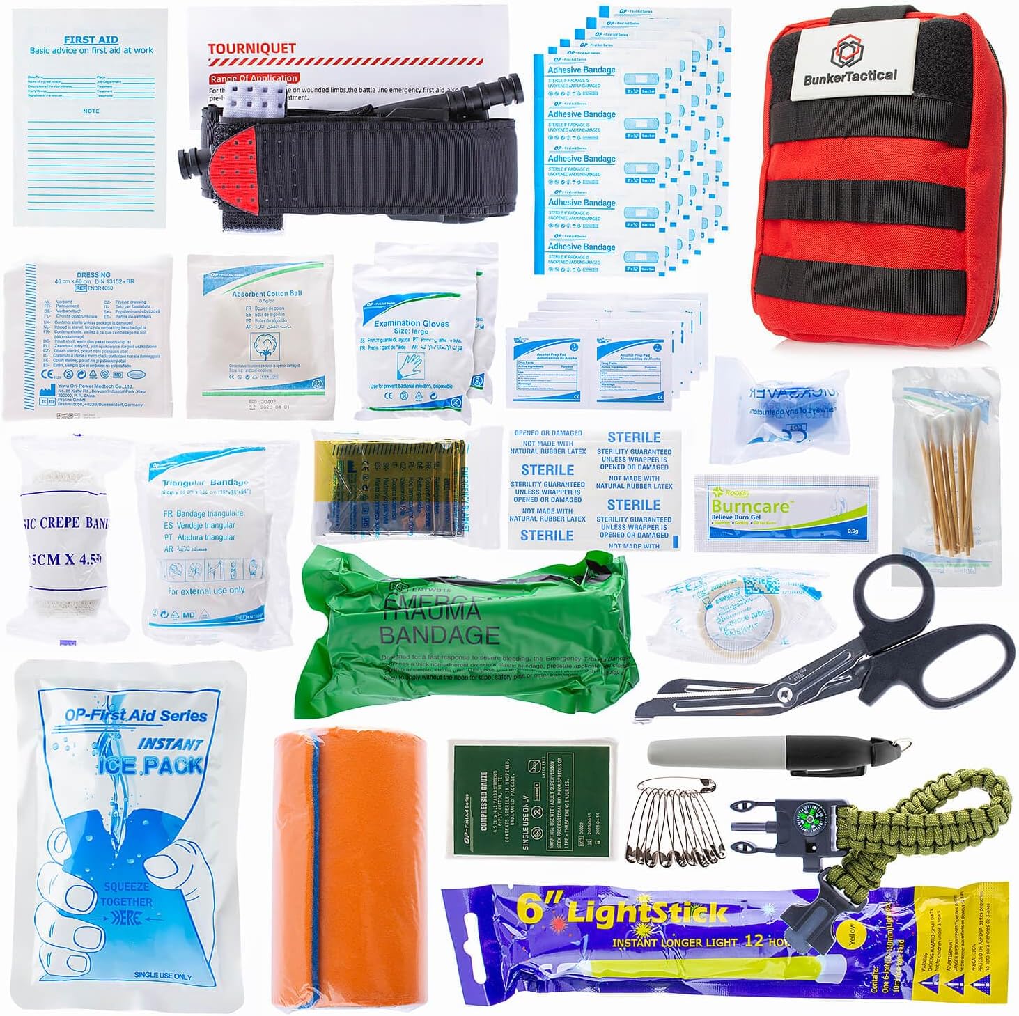 Kit de primeros auxilios de supervivencia de 90 piezas