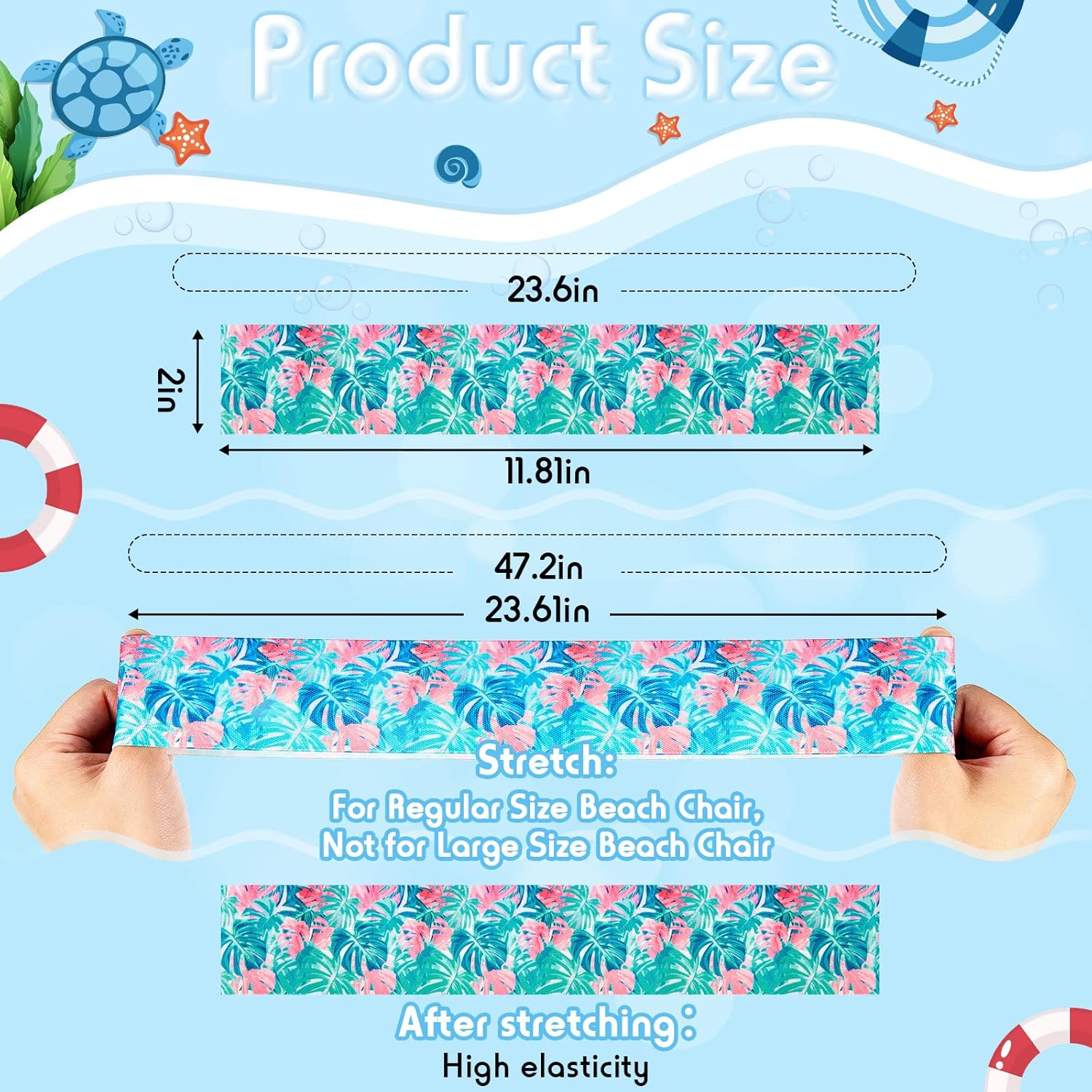 Paquete de 8 bandas de toalla para sillas de playa, clips de toalla de crucero para sala de estar, playa, piscina, soporte para toallas, correa