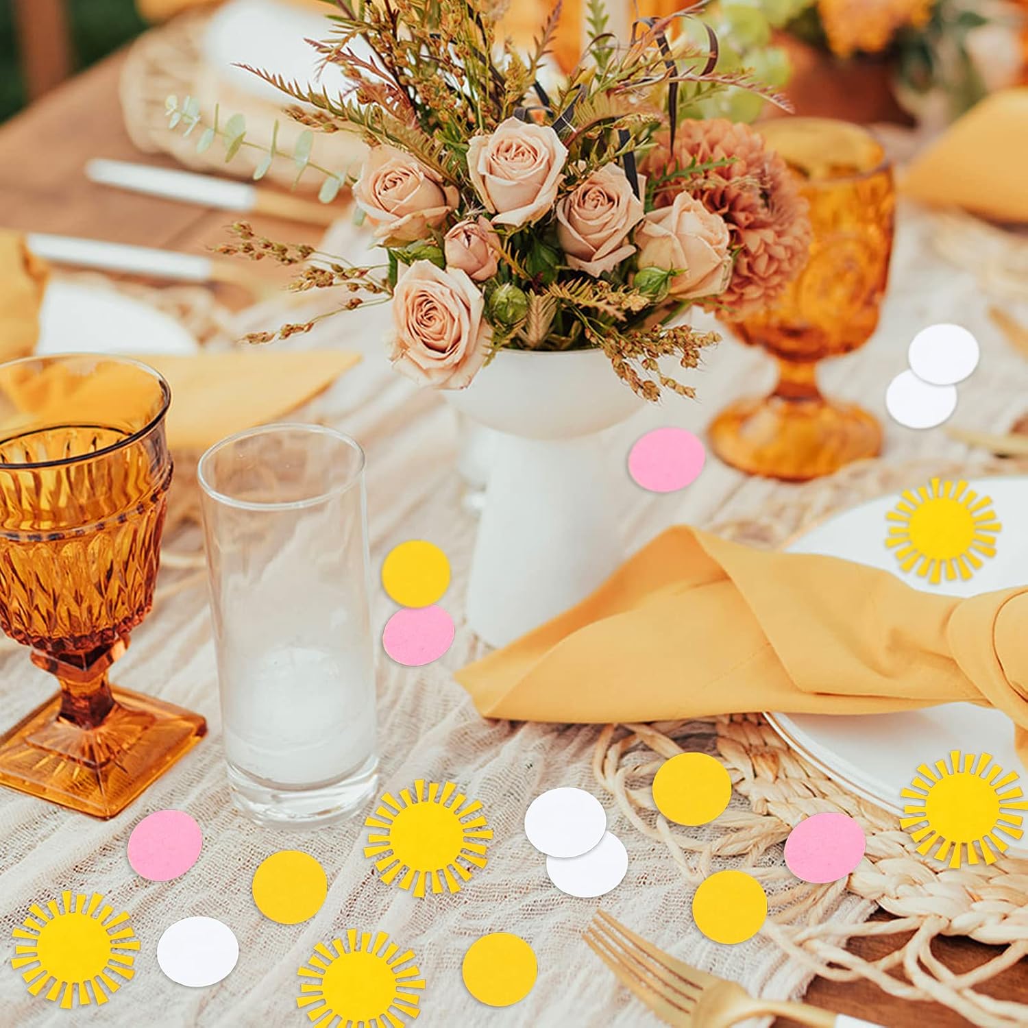 100 piezas de confeti de sol con la frase “You are my sunshine” (Confeti de sol You are My Sunshine),
