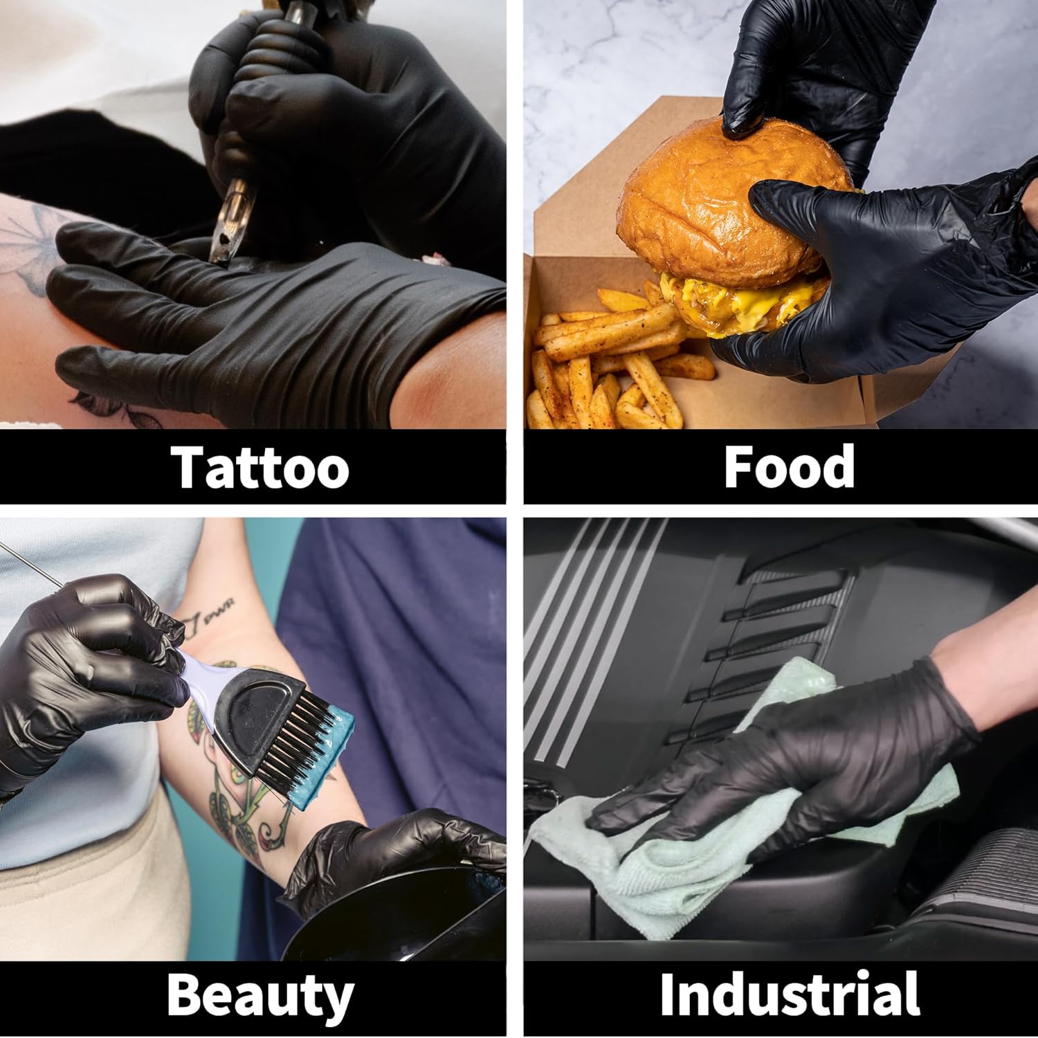 Basic Guantes de examen de vinilo, guantes Safty de 4 mil, sin látex y sin polvo, SGBE 8001 Synmax, guantes médicos desechables pequeños (caja de