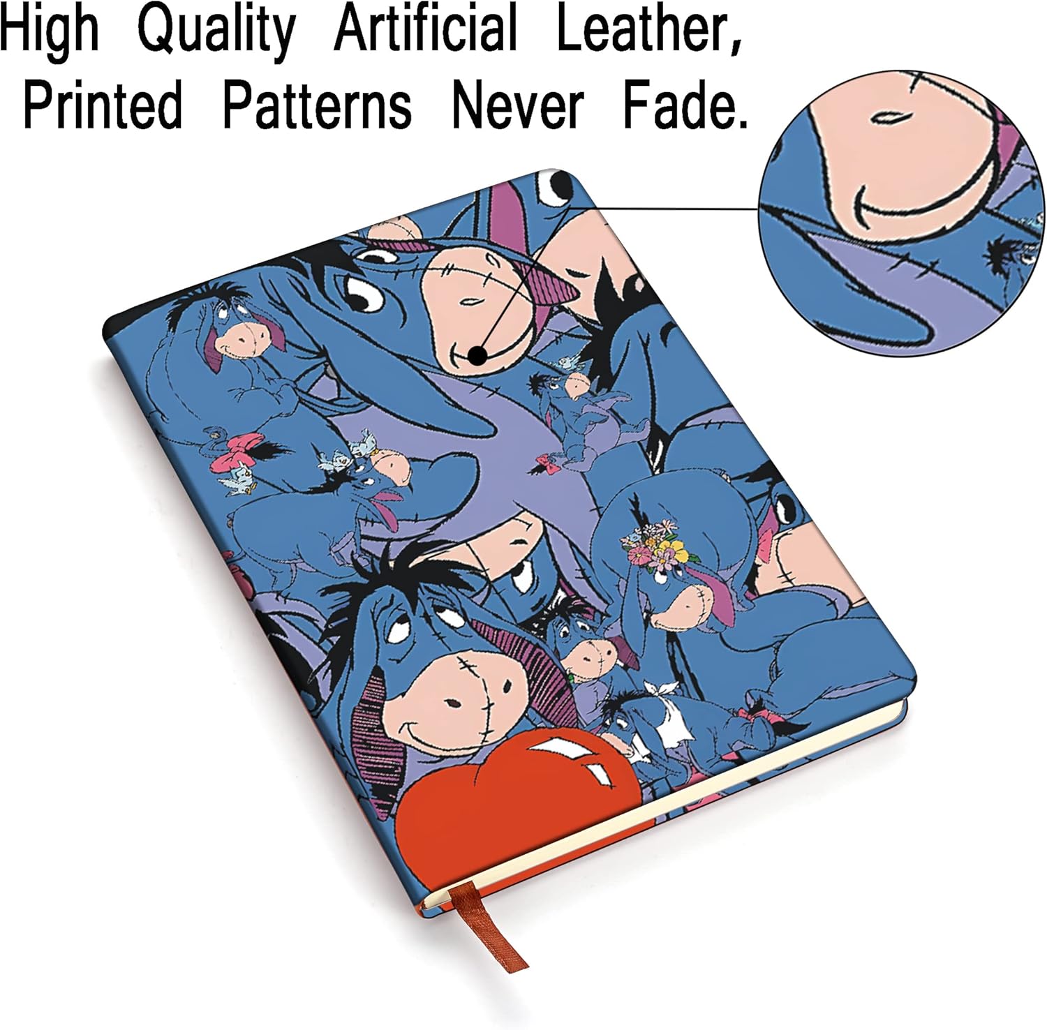 Pooh Bear – Cuaderno de cuero para mujeres y hombres, dibujos animados, amantes de la animación, regalos de amistad, cumpleaños, graduación, para