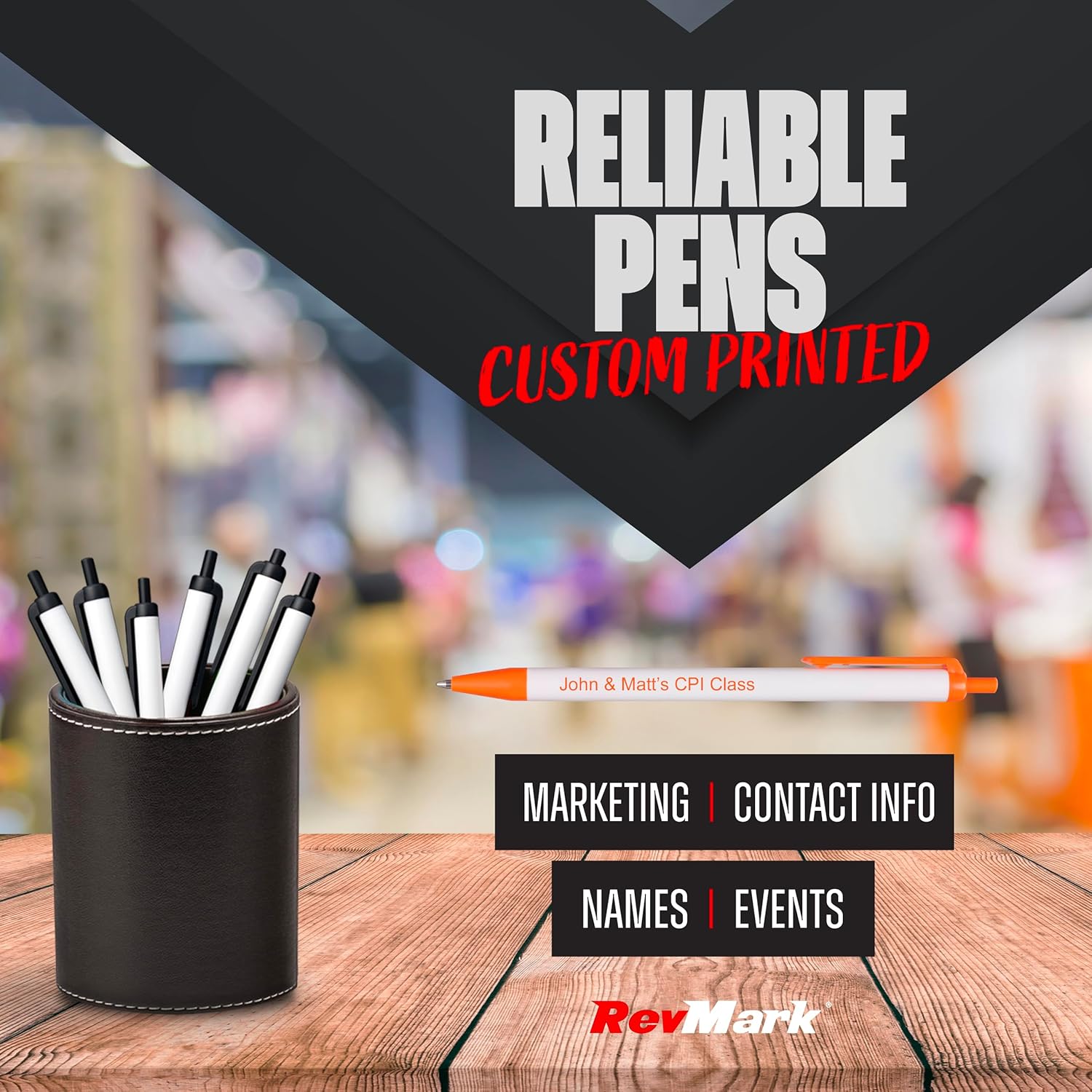 Bolígrafo personalizado, personalizado, nombre impreso, información de negocios o eventos, publicidad atemporal, bolígrafos hechos en EE. UU.,