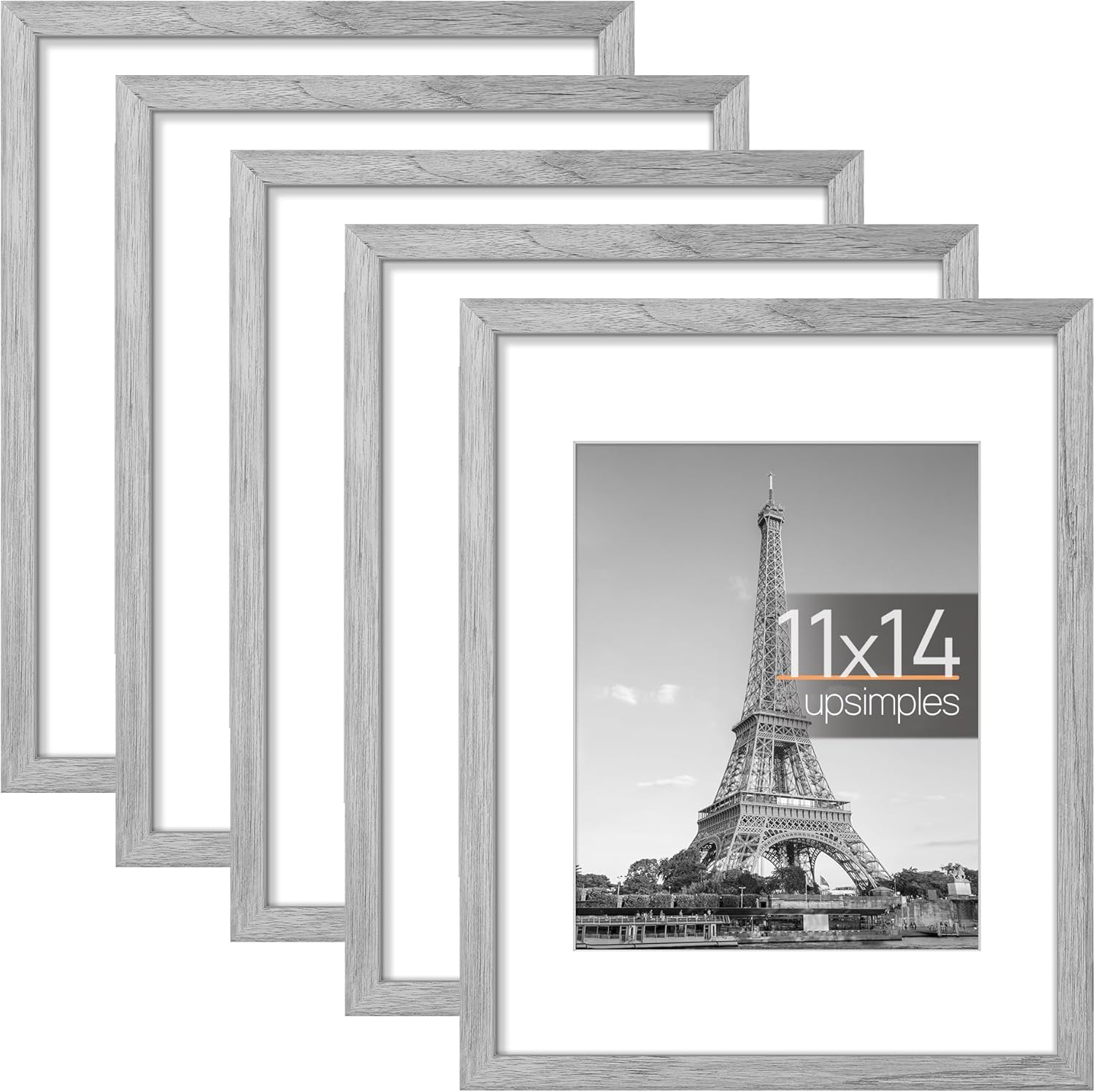 upsimples – Portarretratos para galería de fotografías en la pared, marcos para fotos de 8 x 10 pulgadas con paspartú o 11 x 14 pulgadas sin