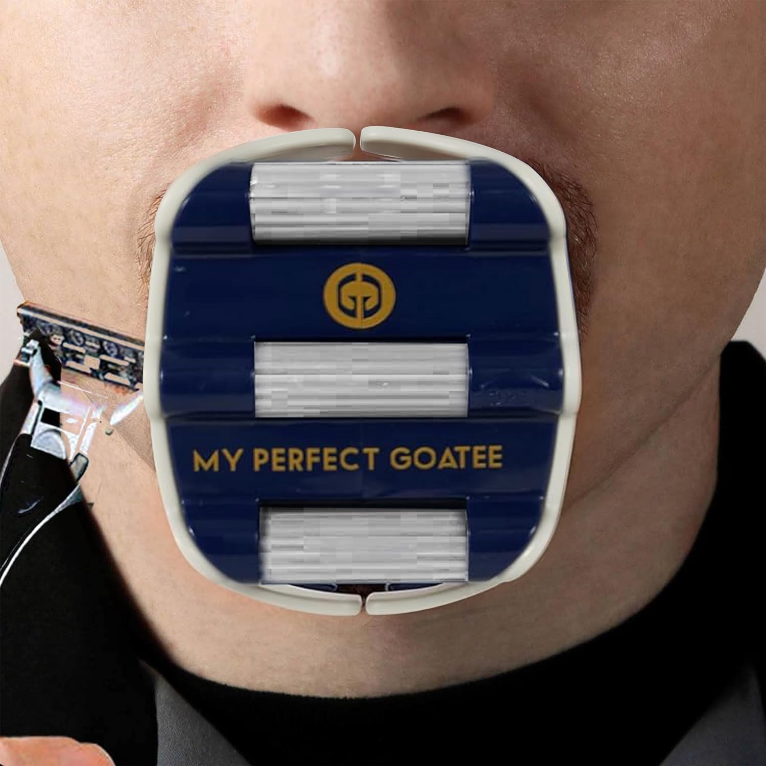 Plantilla de afeitado para hombre, My Perfect Goatee, para crear una barba candado con la forma perfecta, fácil de usar y limpiar, ajustable, se