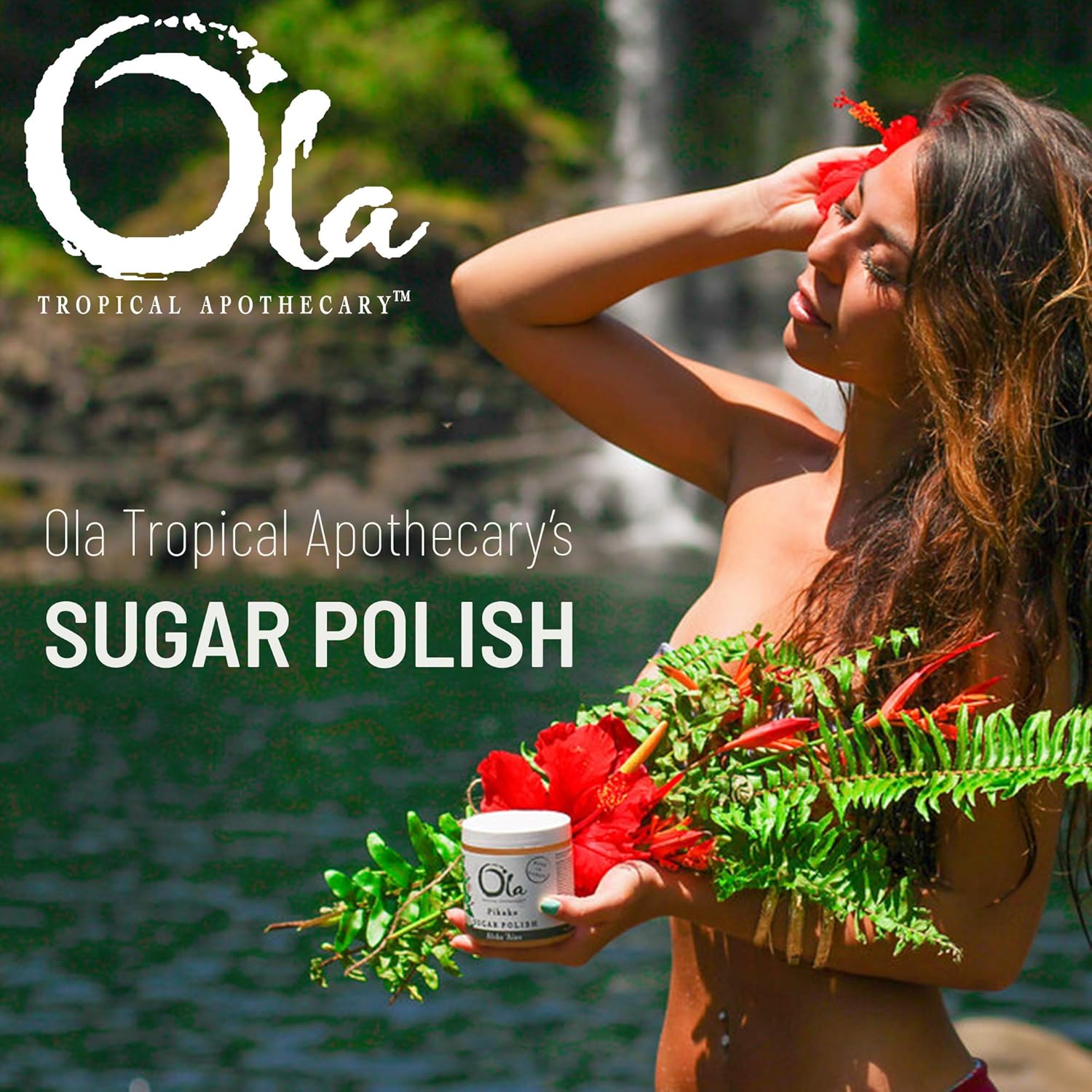 Ola Tropical Apothecary Rainforest – Esmalte de azúcar con aceites tropicales puros y extractos de plantas, 8 onzas líquidas