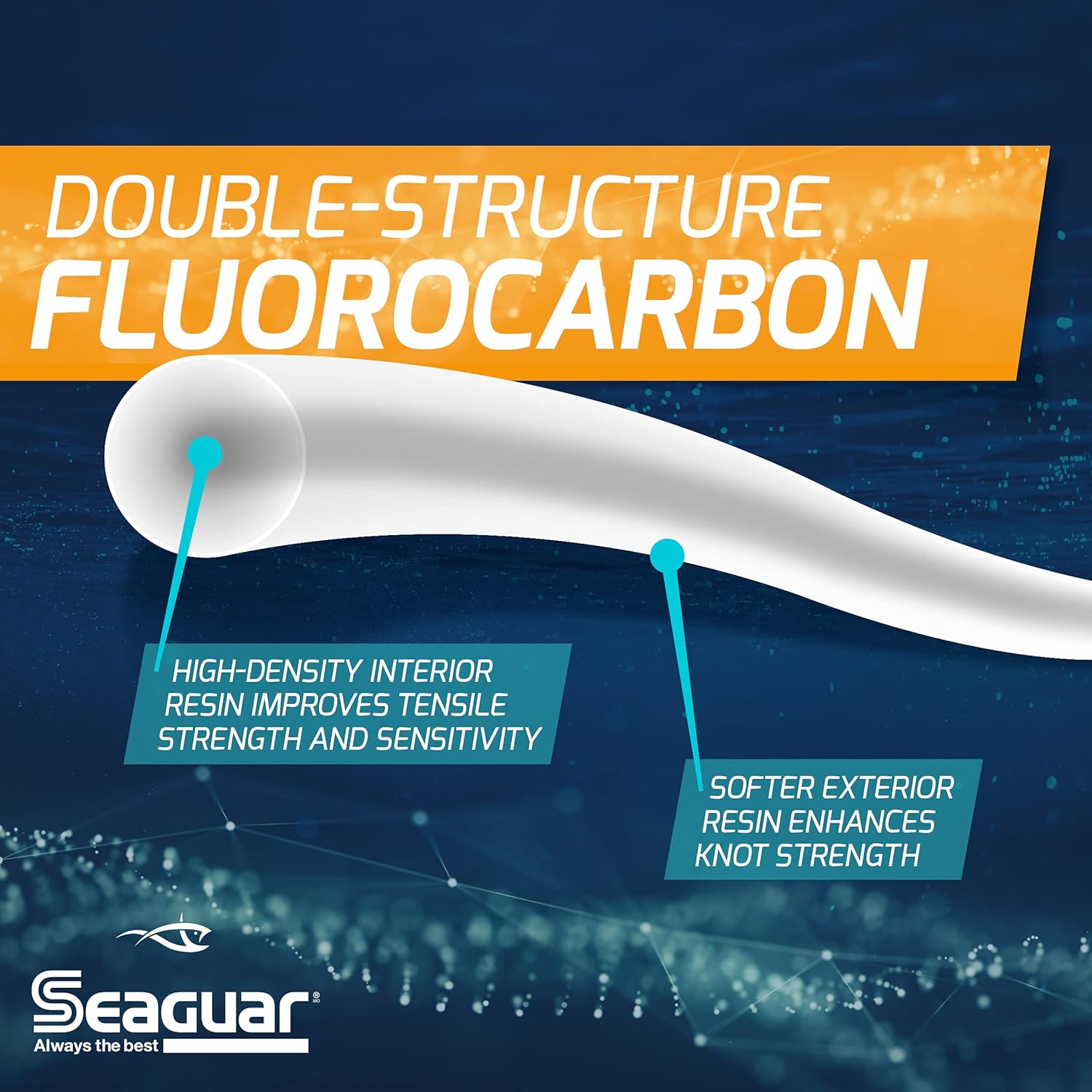 Seaguar Tatsu, fuerte y flexible, línea de pesca de alta calidad, 100% fluorocarbono, prácticamente invisible
