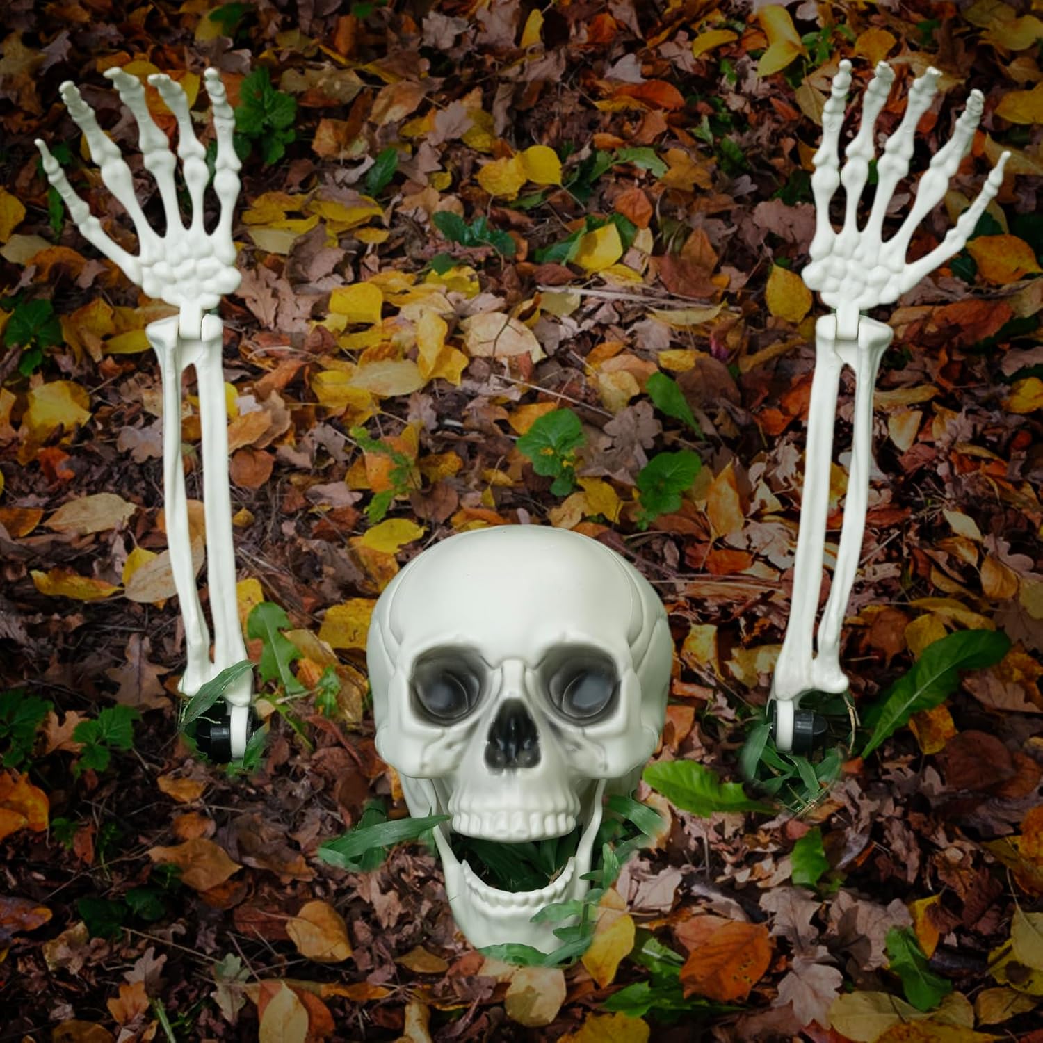 Estacas de esqueleto de decoración de Halloween, 3 piezas de tamaño real, estacas de esqueleto rompedores de tierra para decoración de Halloween,