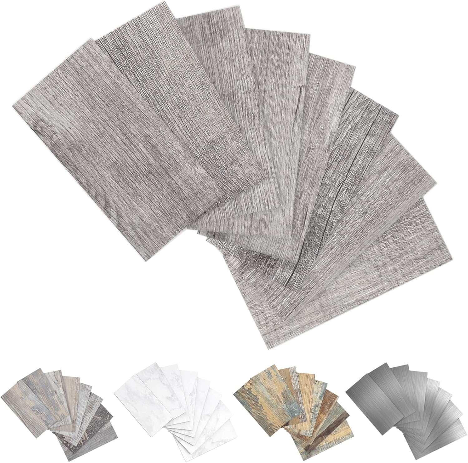 Yipscazo Azulejo de pared compuesto de PVC 3D de 3 x 6 pulgadas para despegar y pegar en azulejos para cocina, baño, lavandería, chimenea (gris