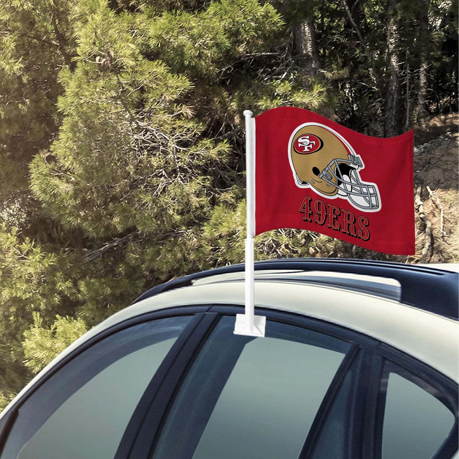 Rico Industries NFL – Bandera de doble cara para automóvil, accesorio para auto