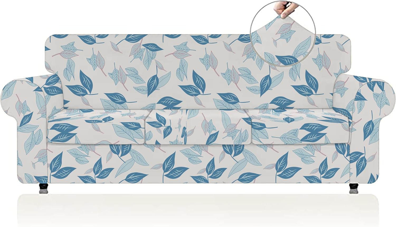 CRFATOP Fundas de sofá de 4 piezas para sofá de 3 cojines, fundas de sofá estampadas, funda elástica para sofá de 3 cojines separados, fundas de