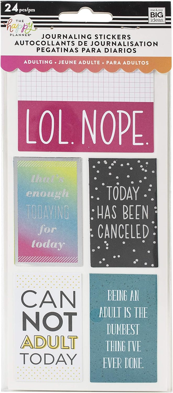 Me & My Big Ideas The Happy Planner – Adhesivo clásico para adultos, multicolor