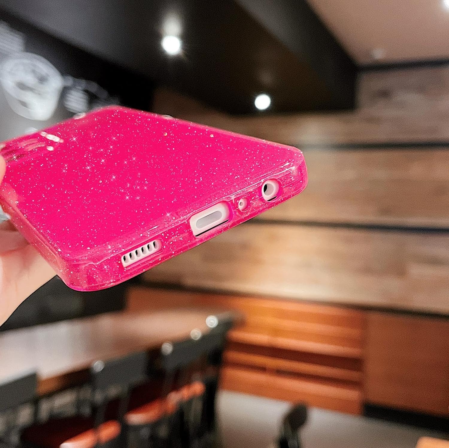 MINSCOSE Funda compatible con Samsung Galaxy A23 5G, bonita funda delgada con purpurina fina, a prueba de golpes, de TPU para mujeres y niñas, para