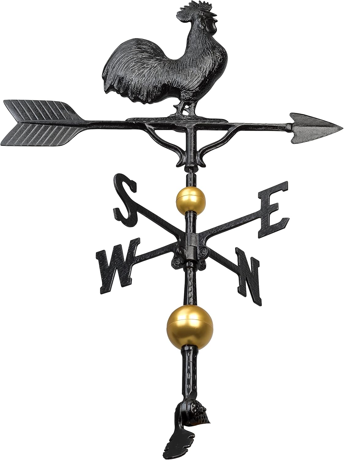 Veleta de aluminio 3D de lujo de 32 pulgadas serie 300 – Paleta de viento con adorno – Decoración de techo de metal – Soporte incluido (4 a elegir)