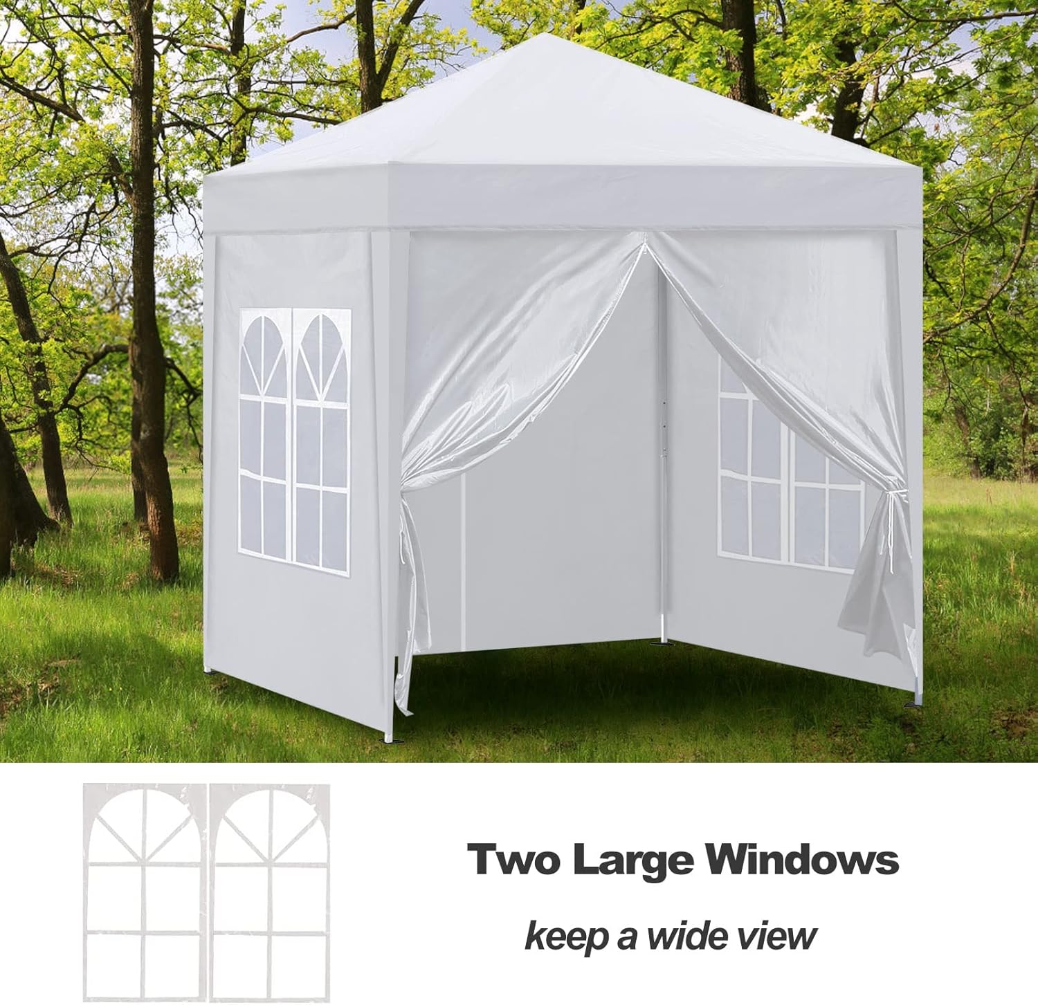 TUKAILAi Gazebo portátil desplegable de 10 x 10 pies, toldo instantáneo resistente al agua y a los rayos UV con 4 paneles laterales y bolsa de