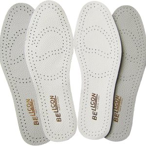 Bellcon – Plantillas de cuero para hombres y mujeres, plantillas de cuero blanco y beige para adultos, insertos de zapatos de longitud completa para Bellcon – Plantillas de cuero para hombres y mujeres, plantillas de cuero blanco y beige para adultos, insertos de zapatos de longitud completa para