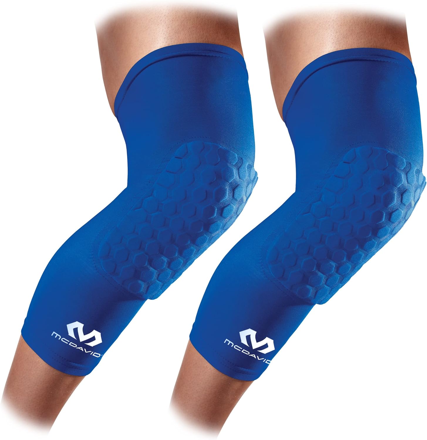 McDavid – Rodilleras de compresión rodilleras de compresión hexagonales para baloncesto, voleibol, levantamiento de pesas y más, par de rodilleras