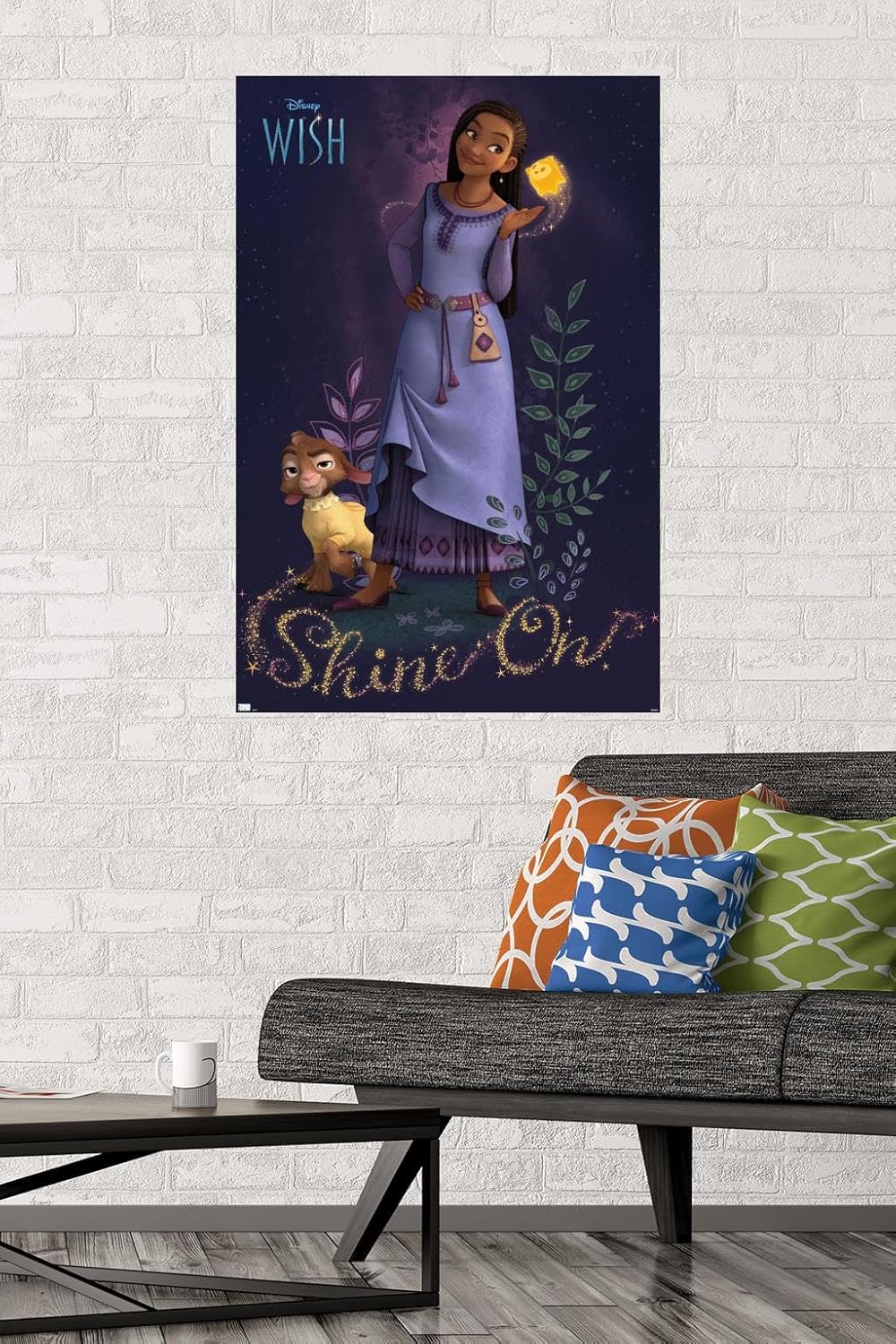 Trends International Disney Wish – Póster de pared Asha, 22.37 x 34.00 pulgadas, paquete de póster y montaje prémium