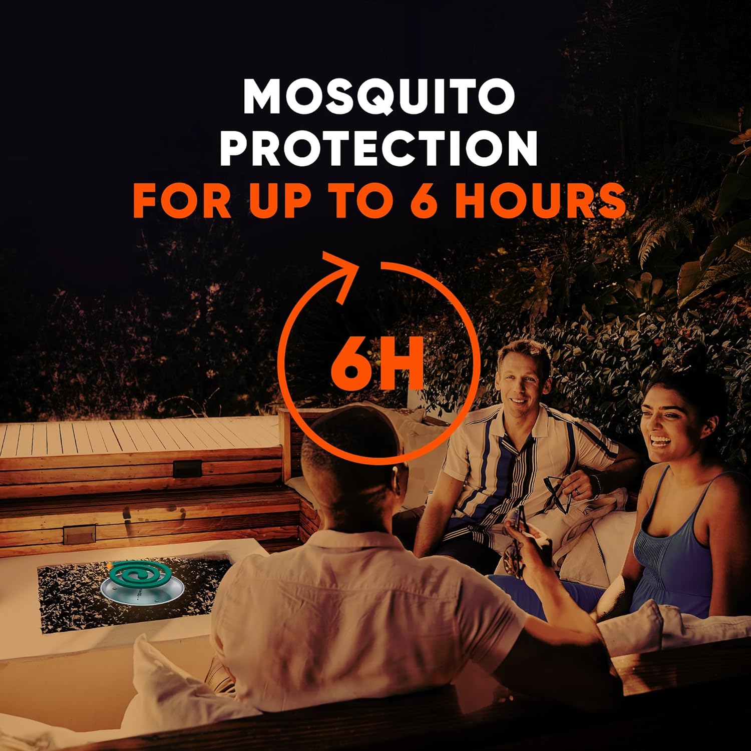 OFF! Repuestos de bobina repelente de mosquitos para patio trasero, perfecto para patios al aire libre, aroma fresco, 6 unidades (paquete de 2)