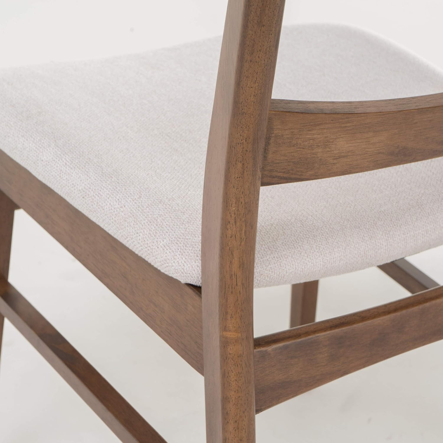 Christopher Knight Home Idalia – Sillas de comedor, juego de 2 piezas, madera de goma, acabado beige claro  nogal
