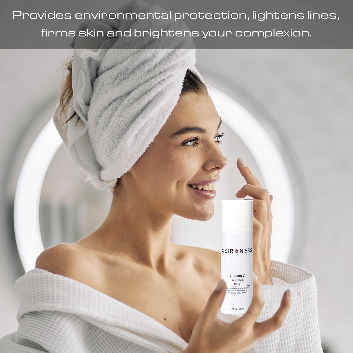 Geir Ness Crema de día con vitamina C – SPF 30 – Crema hidratante de día antienvejecimiento