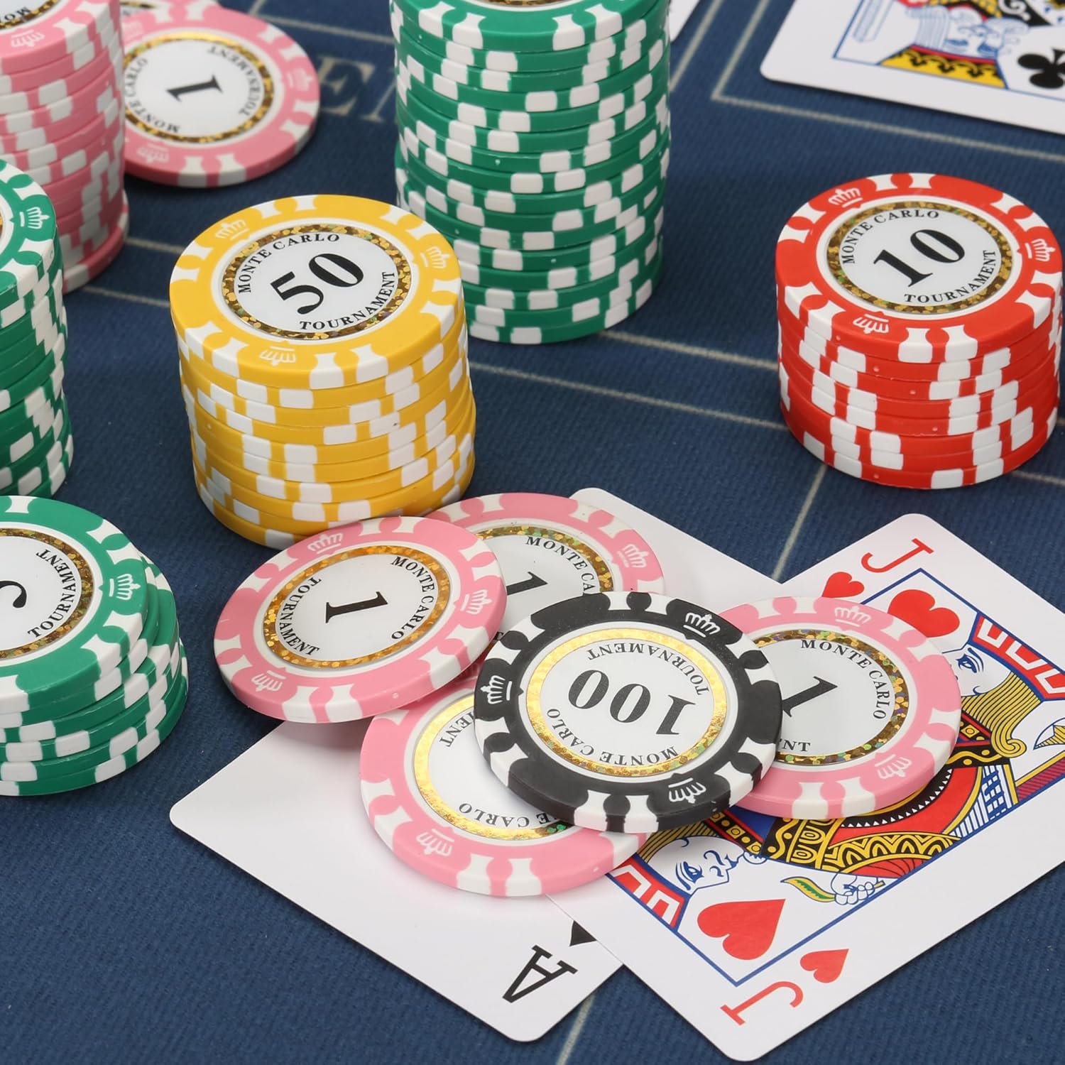 Fichas de póquer numeradas prémium para juego de mesa de cartas, para Texas Hold’em, Blackjack, Club de cartas o juegos de póquer nocturno