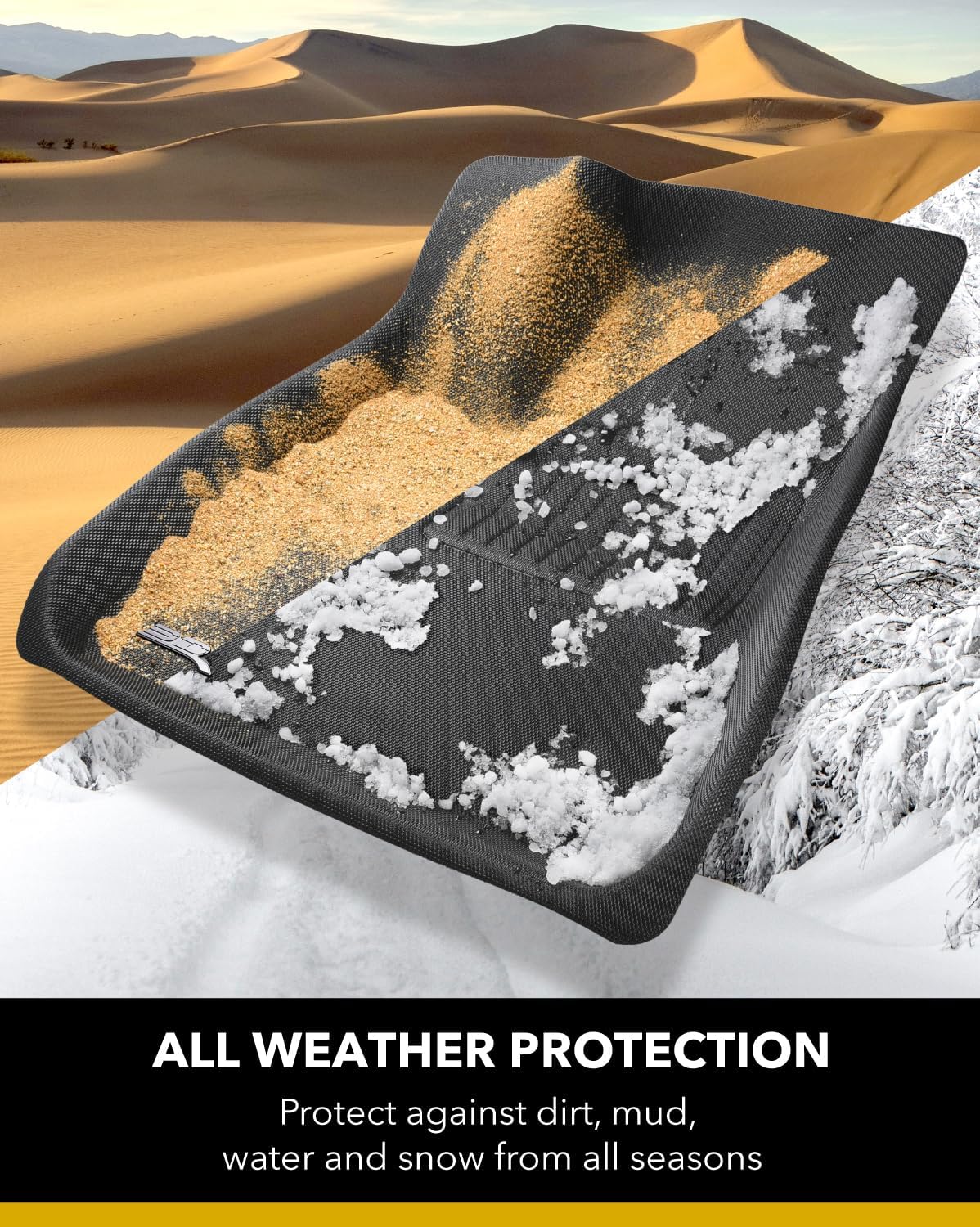 3D MAXpider Alfombrillas para todo tipo de clima para Honda Pilot de 8 plazas 2016-2022, ajuste personalizado, Kagu (1, 2 y 3 fila, negro)
