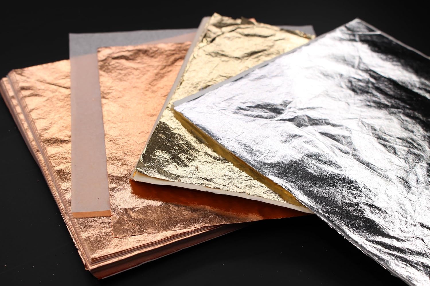 JINRUISI 200 hojas de oro de imitación de 5.5 x 5.5 pulgadas para artes, manualidades doradas, pintura, decoración de muebles, hojas de aluminio de