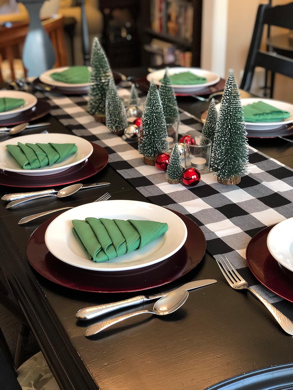 Cepillos para botellas, decoración de Navidad, pequeños árboles de Navidad para mesa, decoraciones de Navidad para interiores, mini árboles de sisal