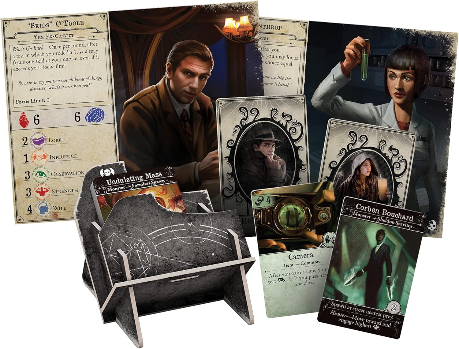 Arkham Horror The Dead of Night – Expansión del juego de mesa – Nuevos escenarios, investigadores y horrores. Juego de misterio cooperativo, a