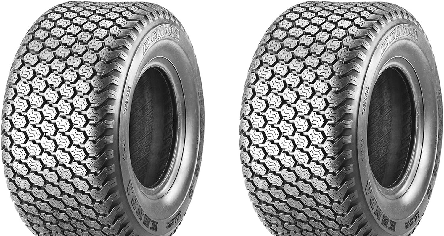 Kenda Juego de dos neumáticos de cortacésped K500 Super Turf de 8 capas de 24 x 12  12 pulgadas, resistentes de grado de construcción, 24×12.00-12