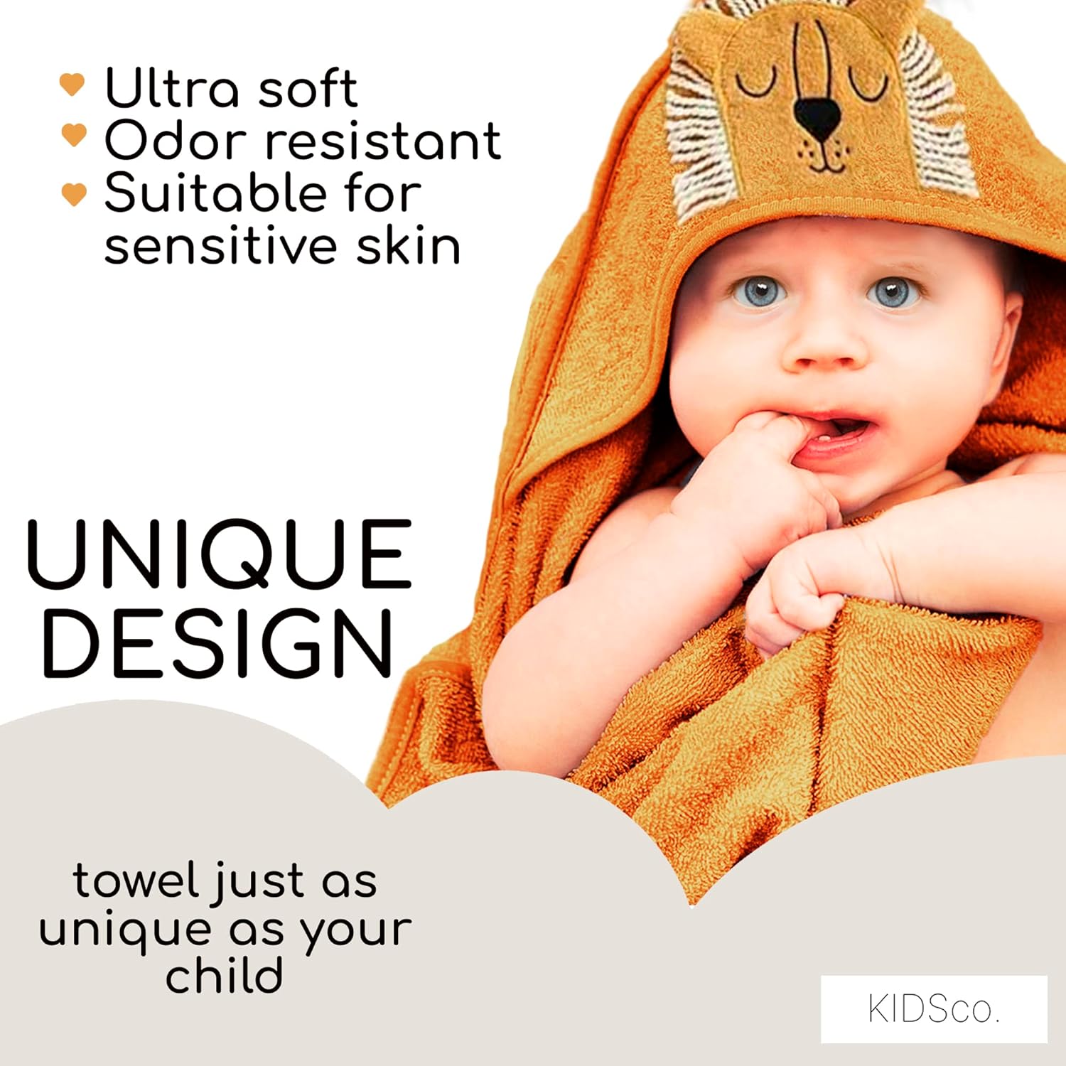 Toalla con capucha para bebés y niños pequeños  Mezcla de algodón 100% ultrasuave  Toalla de baño con capucha para bebé  Artículos esenciales de