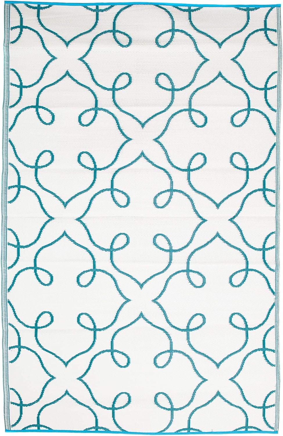 FH Home – Alfombra para exteriores, impermeable, resistente a la decoloración, reversible, plástico reciclado de alta calidad, acabado tipo celosía