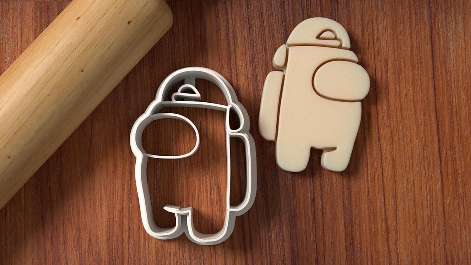 Among Us Cookie Cutter Set – Woolf ears – Flamingo – Bandanna – Baseball hat – Cookie Cutter and Fondant Cutter and Clay Cutter