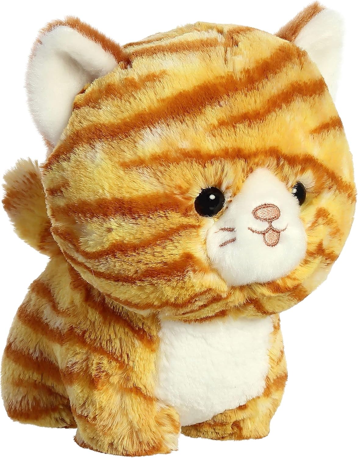 Aurora Playful Teddy Pets – Peluche de gato atigrado naranja, diseño único, juego sin fin, color naranja, 7 pulgadas