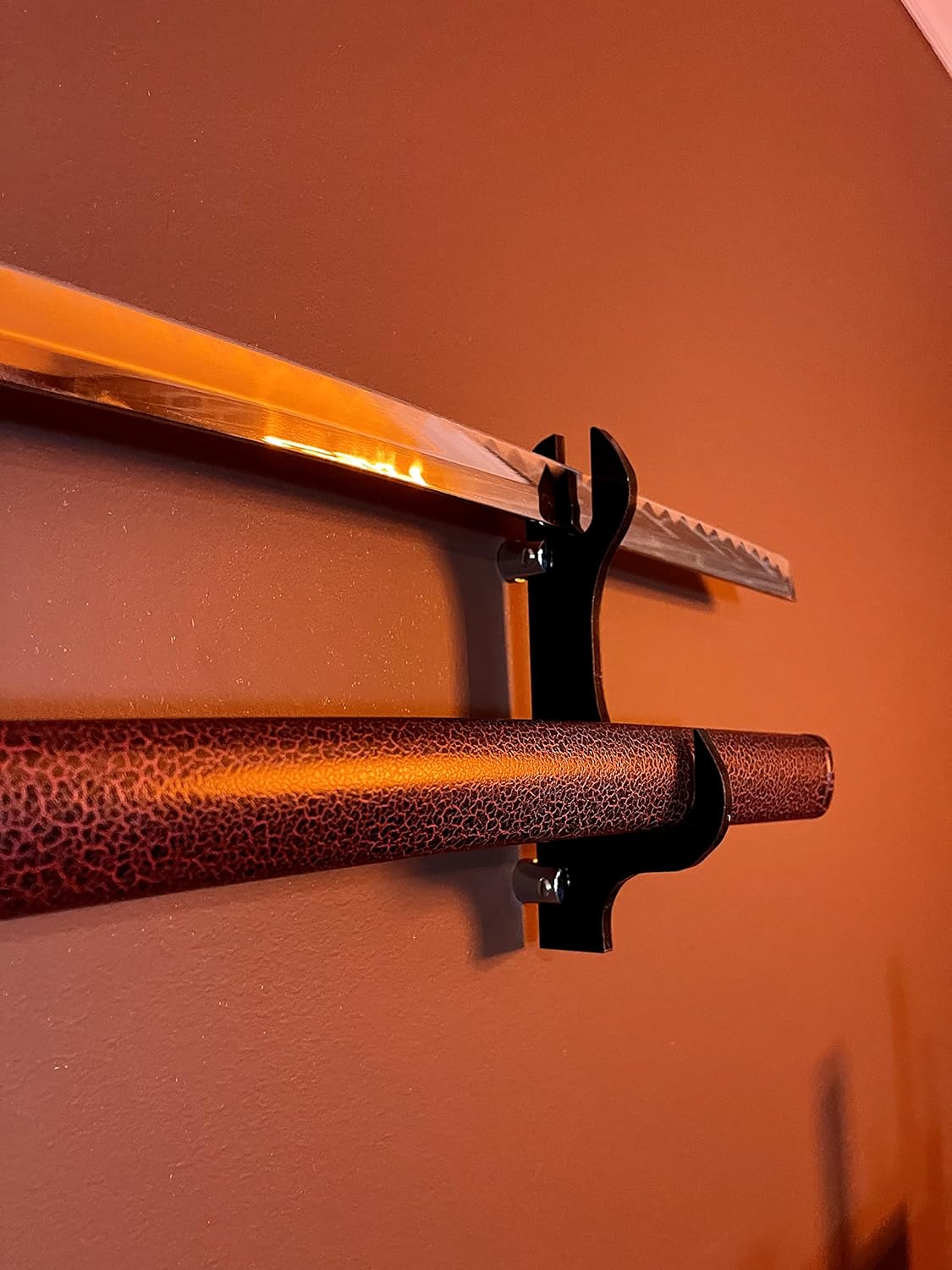 Soporte para espada, gancho para espada, soporte de pared para espada, soporte de pared acrílico de 2 capas, soporte para espada samurái, adecuado