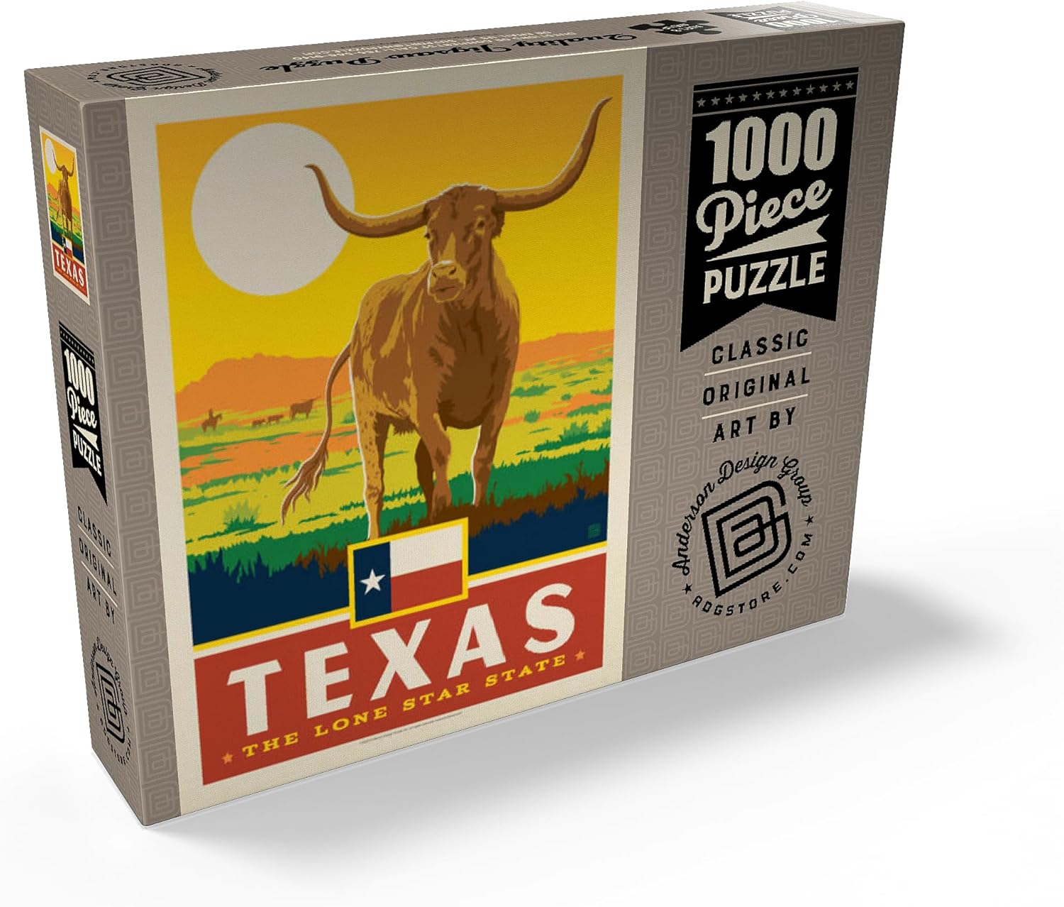 MyPuzzle Texas The Lone Star State, State Pride Vintage Poster – Rompecabezas prémium de 1000 piezas para adultos