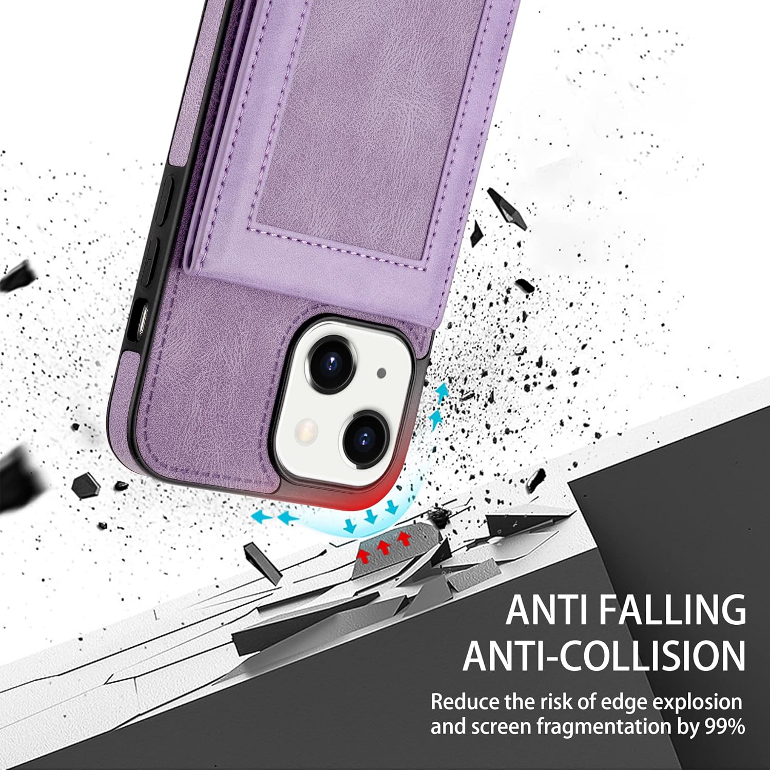 Funda compatible con iPhone 13 Mini de 5.4 pulgadas con soporte de cuero para tarjetas de crédito, cierre magnético, accesorios para celulares,