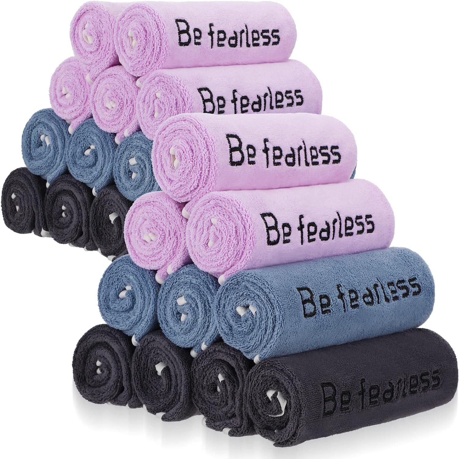 Peryiter 24 toallas de gimnasio para sudar de 30 x 14 pulgadas, toalla deportiva de microfibra para hombres y mujeres, toallas de entrenamiento