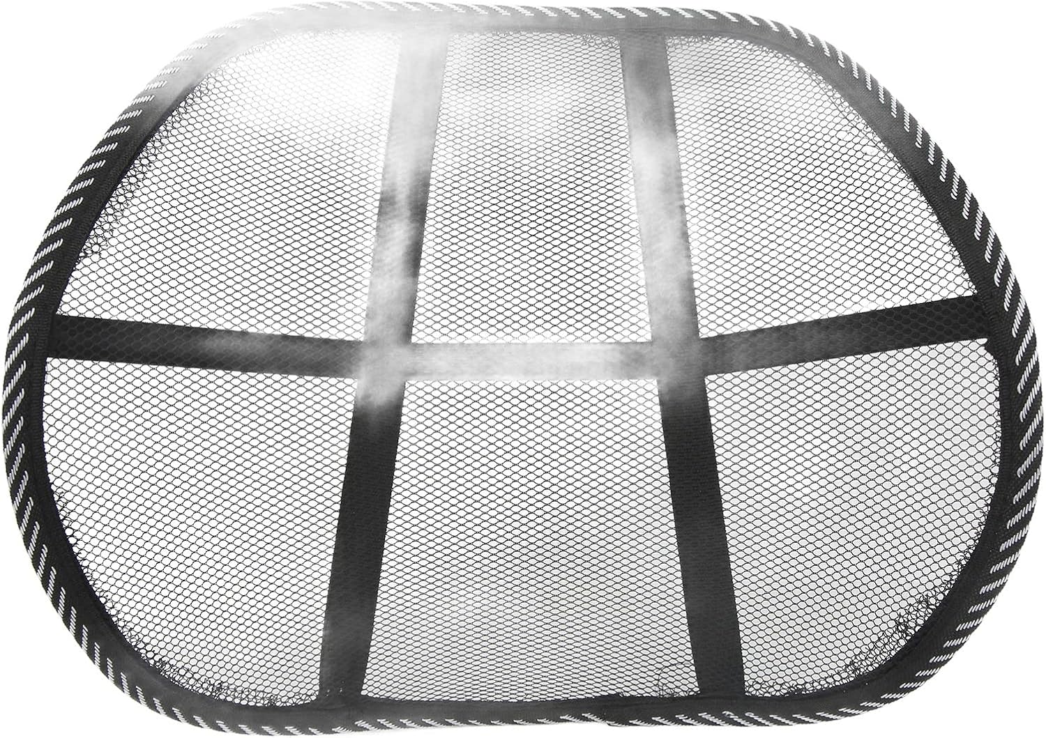 EVGATSAUTO Soporte trasero de malla para automóvil, almohada de cintura para asiento de automóvil, cuentas de masaje transpirable, cojín de espalda,