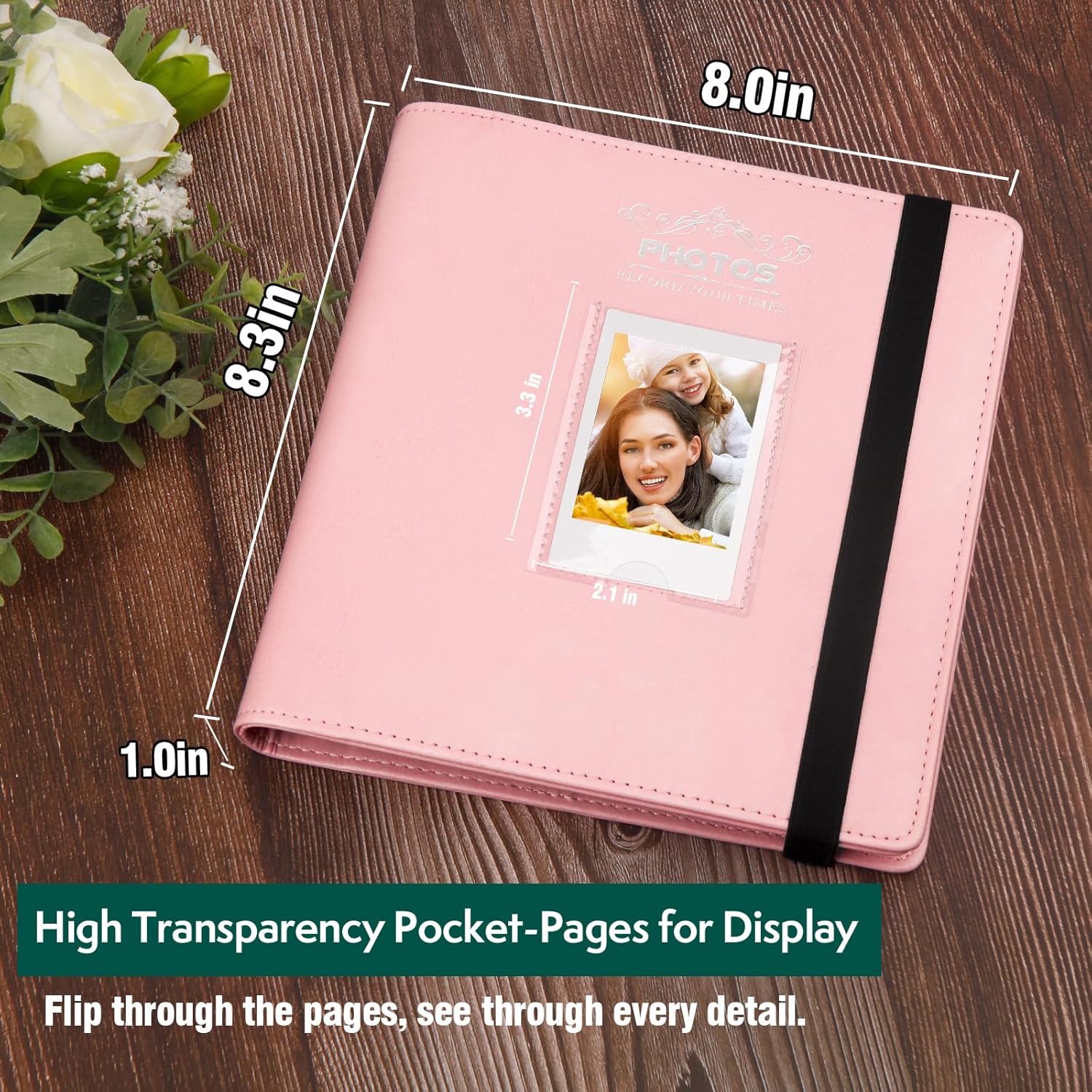 Álbum de fotos de 2 x 3 para cámara instantánea Fujifilm Instax Mini, 288 bolsillos, cubierta de piel, mini álbum de fotos para Fujifilm Instax Mini